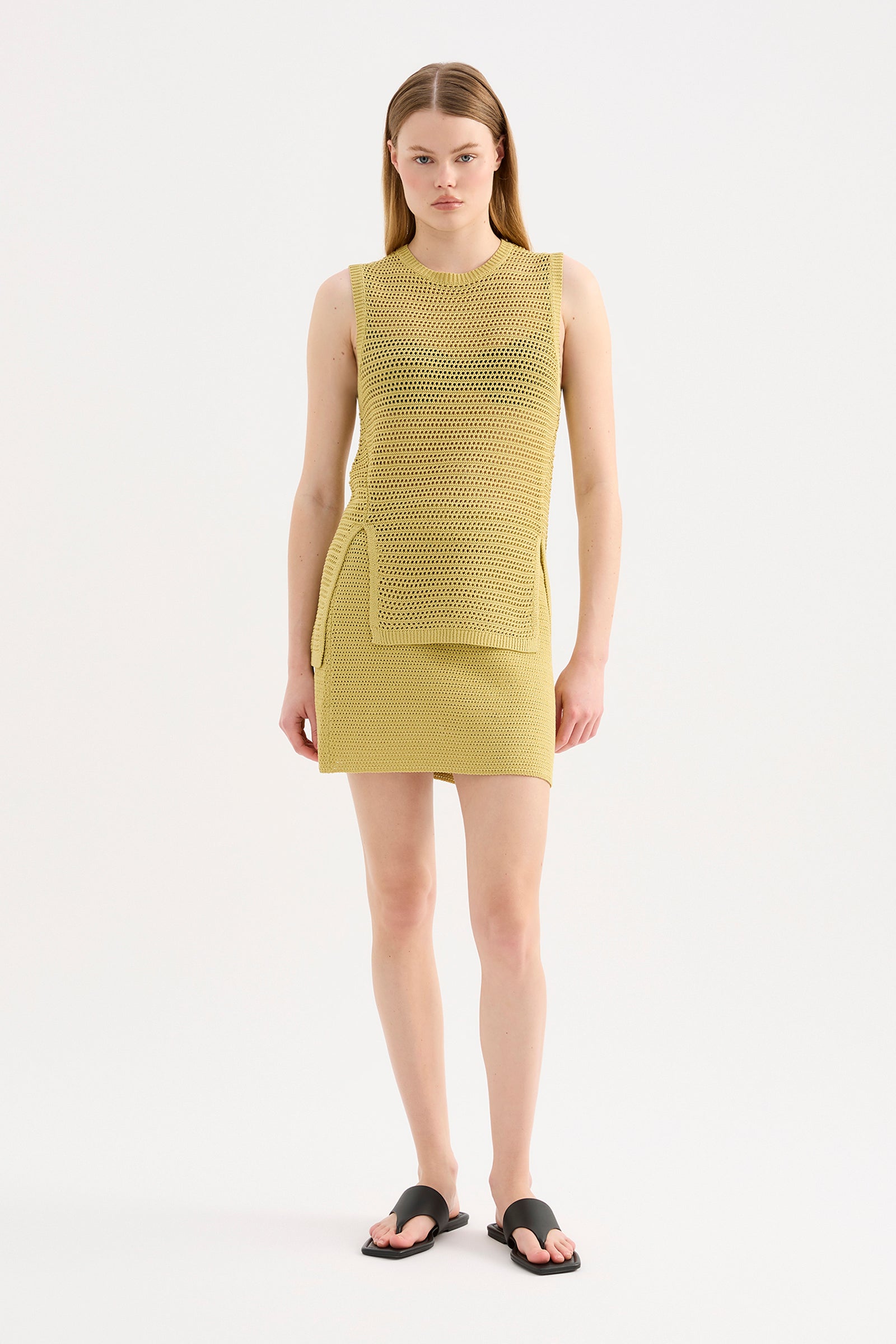 Marlo Knit Skirt Kiwi 