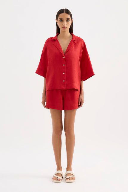 Lounge Linen Shirt & Short Set 