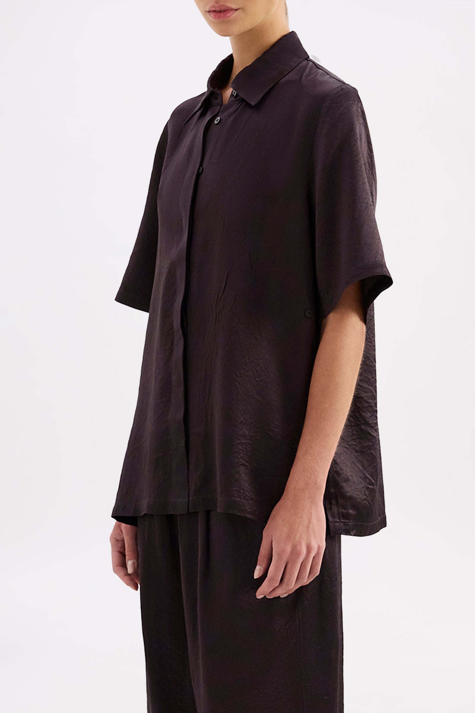 Allegra Satin Shirt Sumac 
