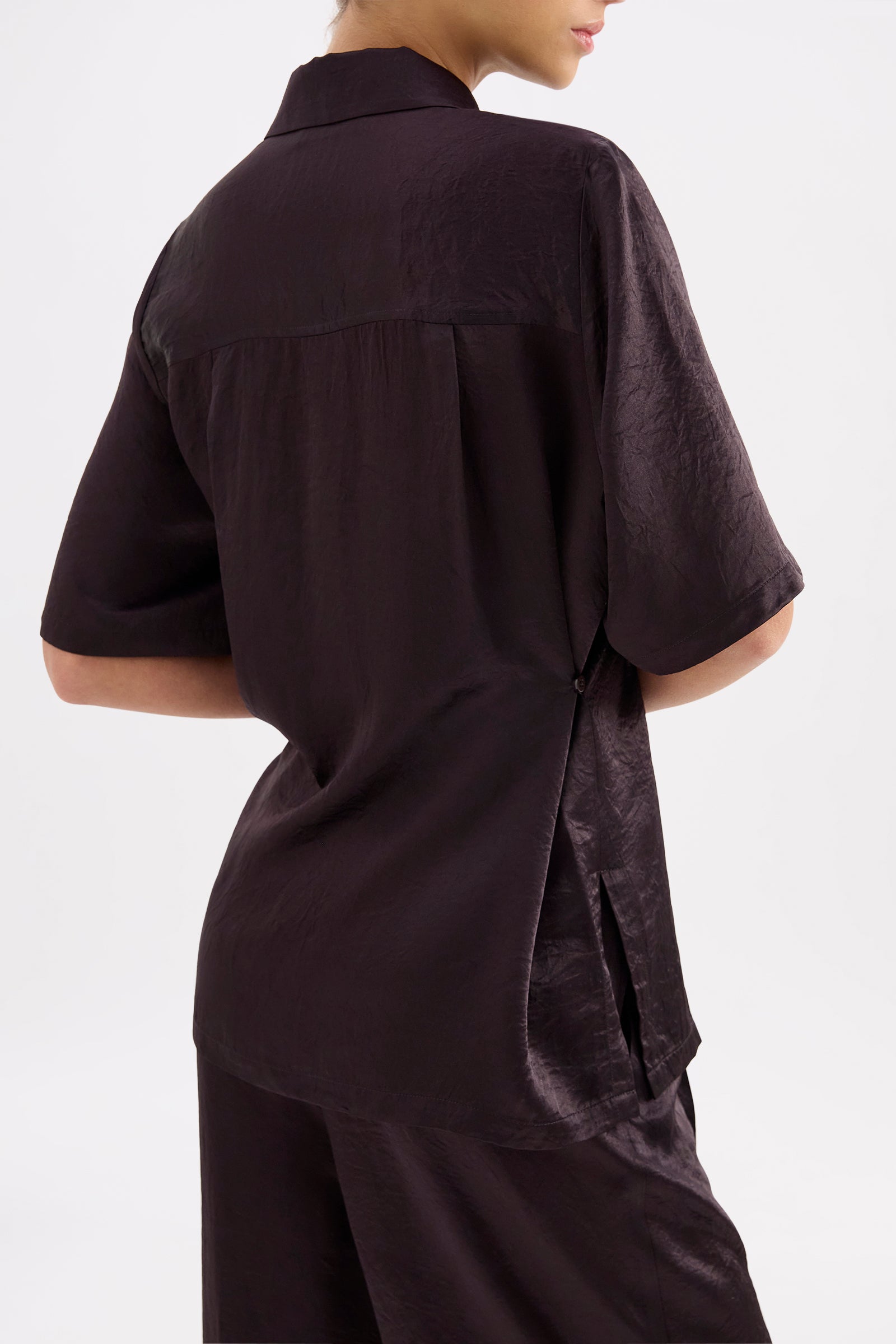 Allegra Satin Shirt Sumac 