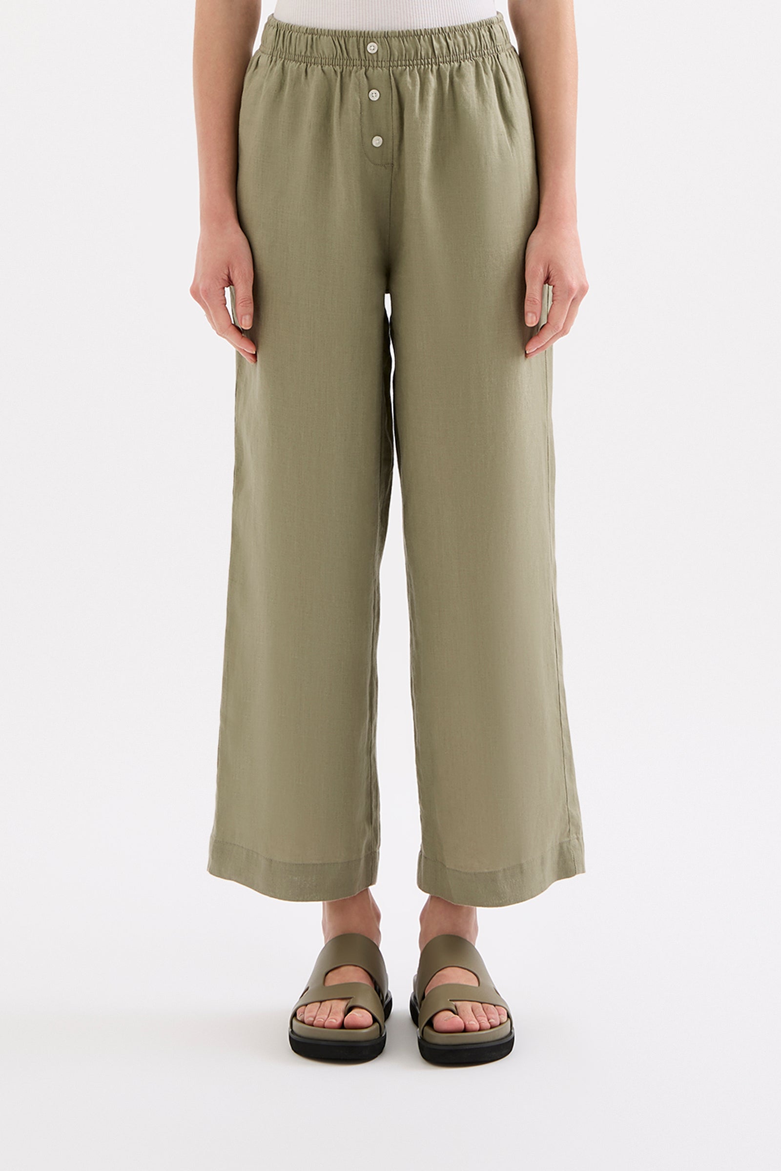 Lounge Linen Crop Pant Kalamata 