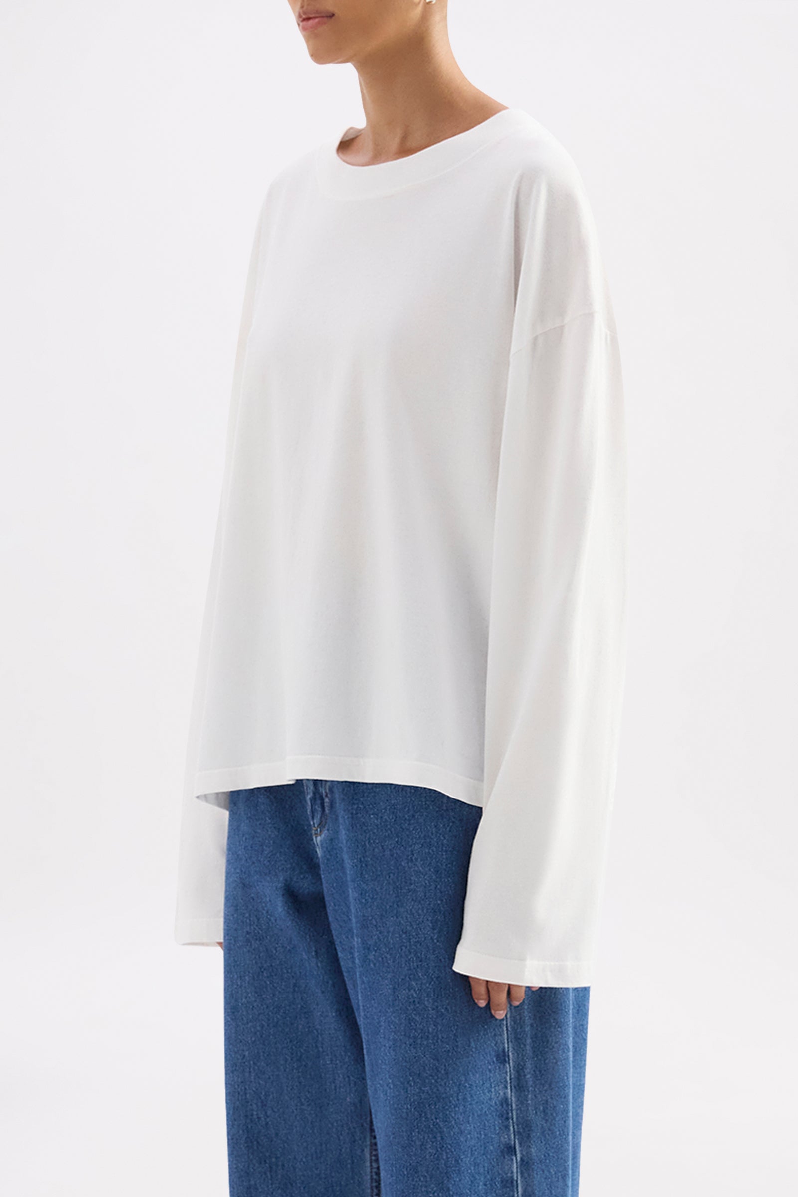 Organic Ls Tee White 