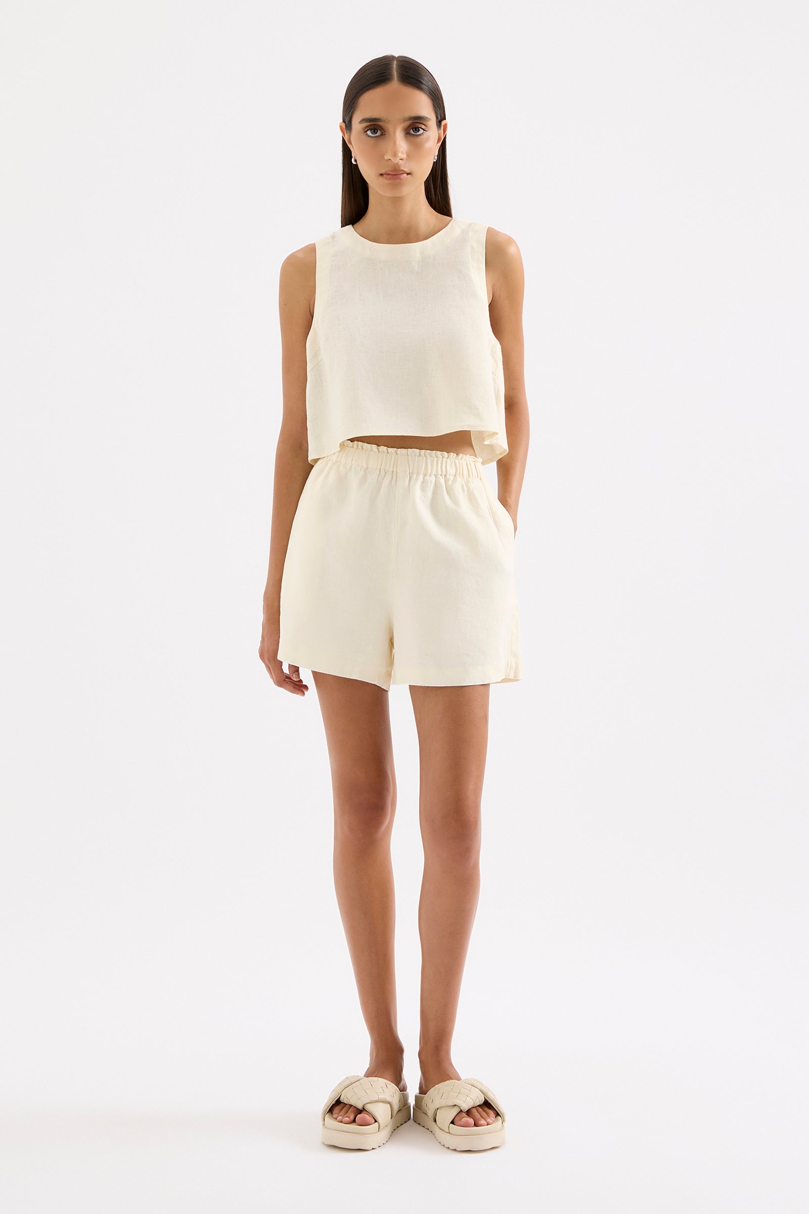 Theo Linen Short Chamomile 