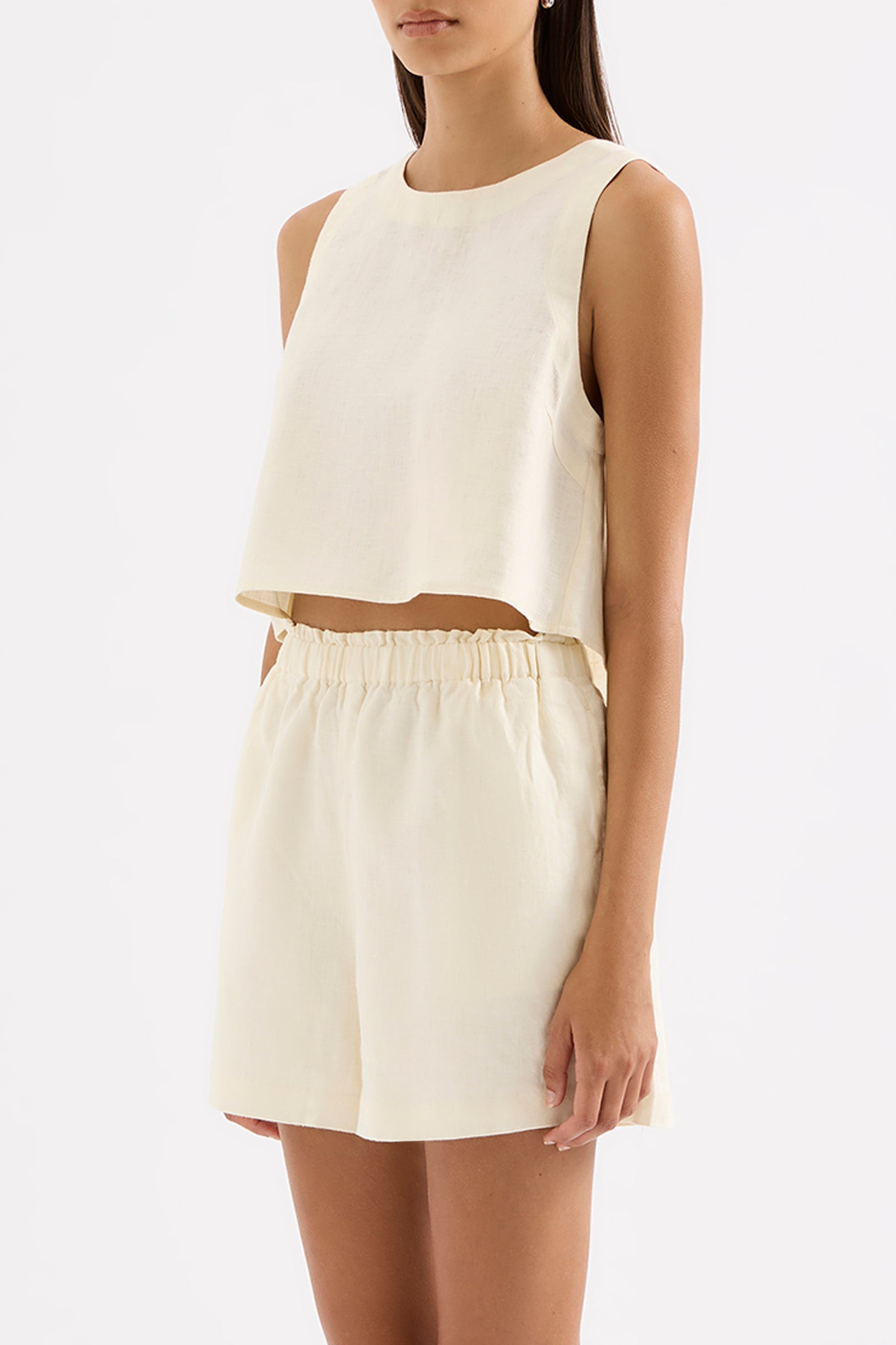 Sian Linen Top Chamomile 