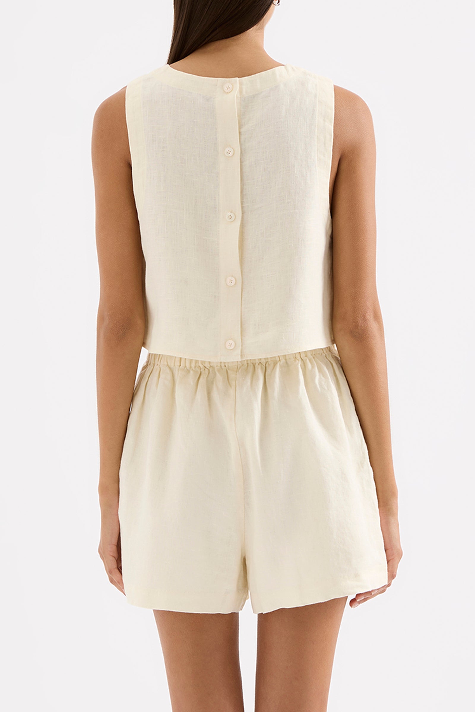 Sian Linen Top Chamomile 