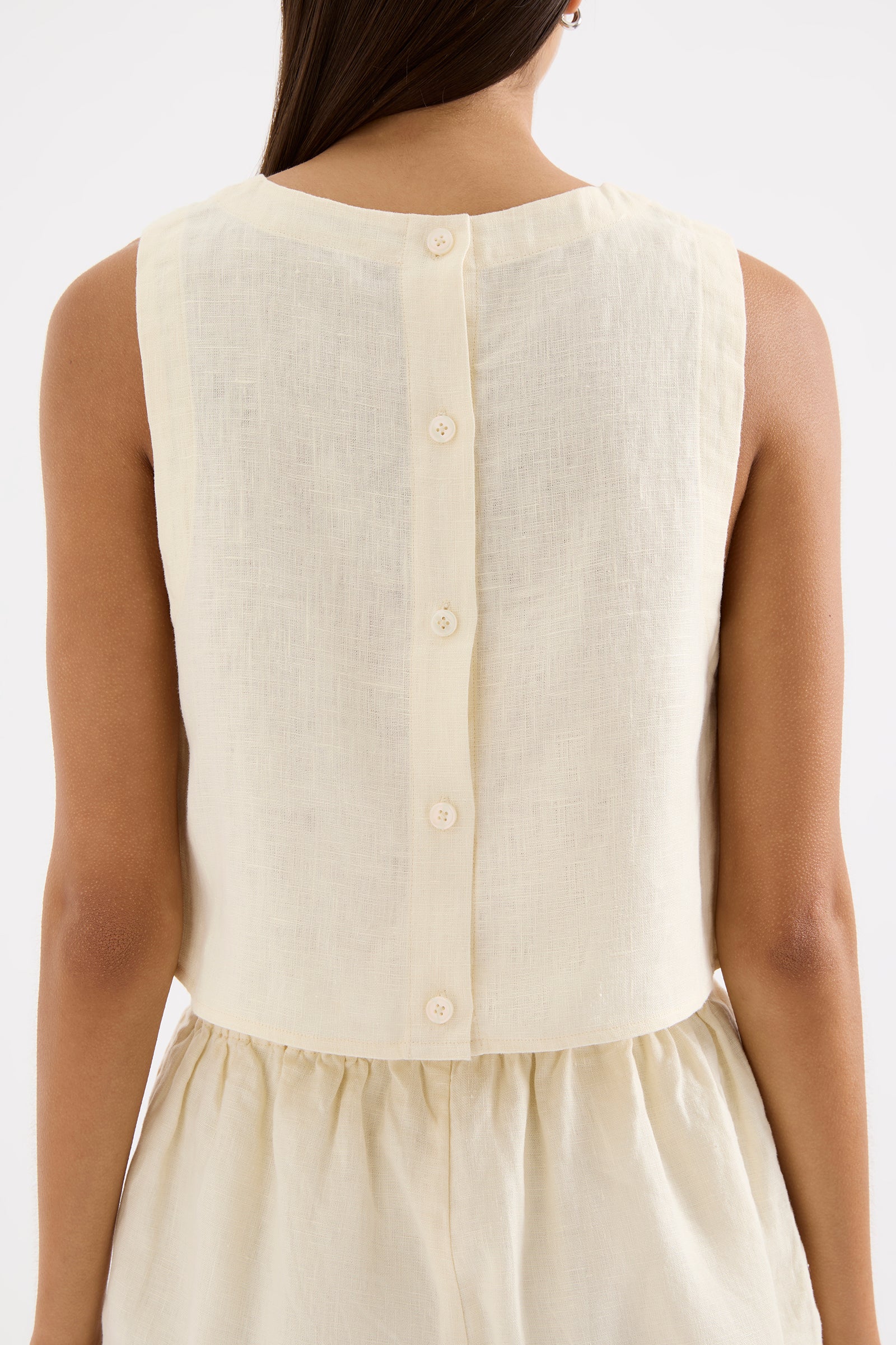 Sian Linen Top Chamomile 