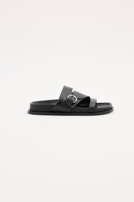 Rowan Leather Slide Black 