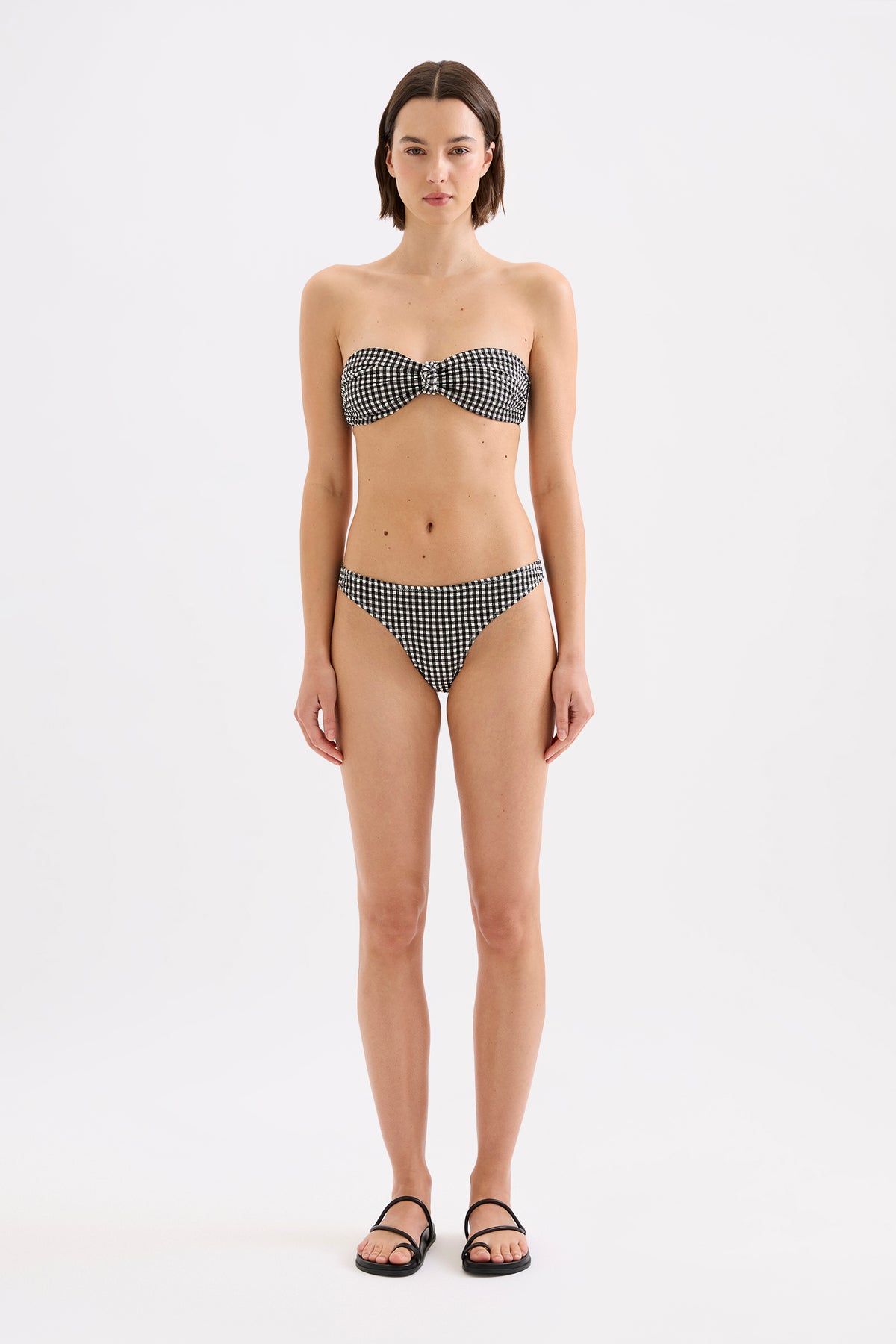 Gingham Cheeky Brief Black Gingham 