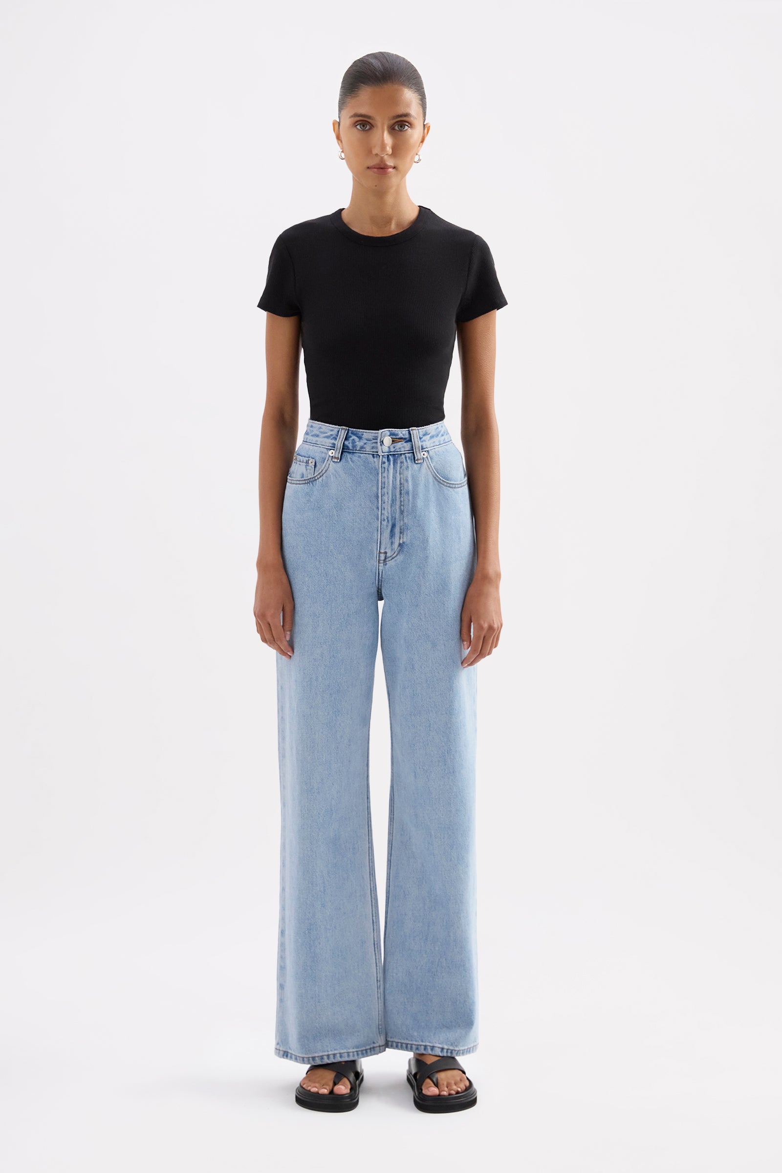 Organic Relaxed Leg Jean Soft Blue 