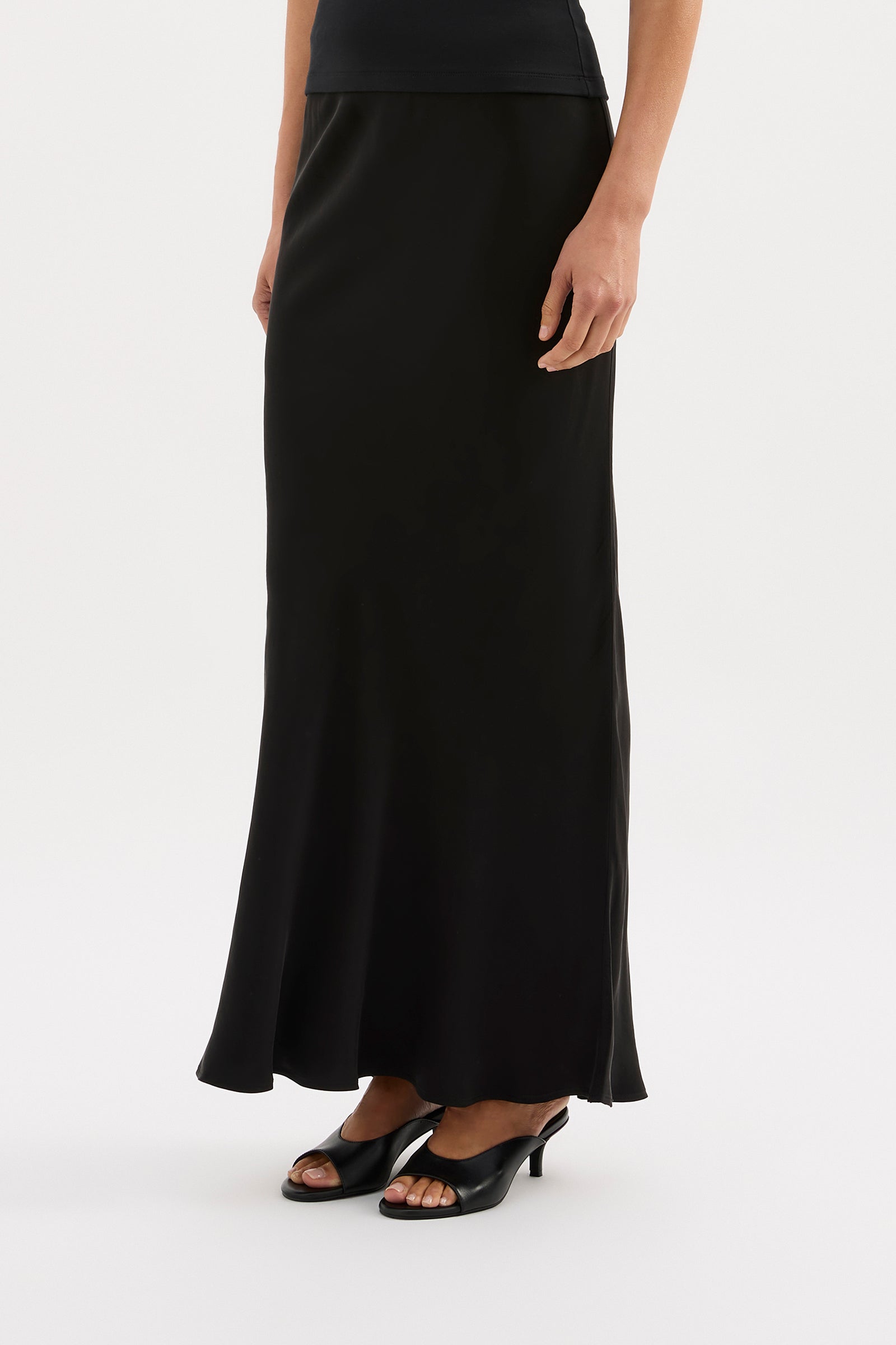 Dara Cupro Skirt Black 