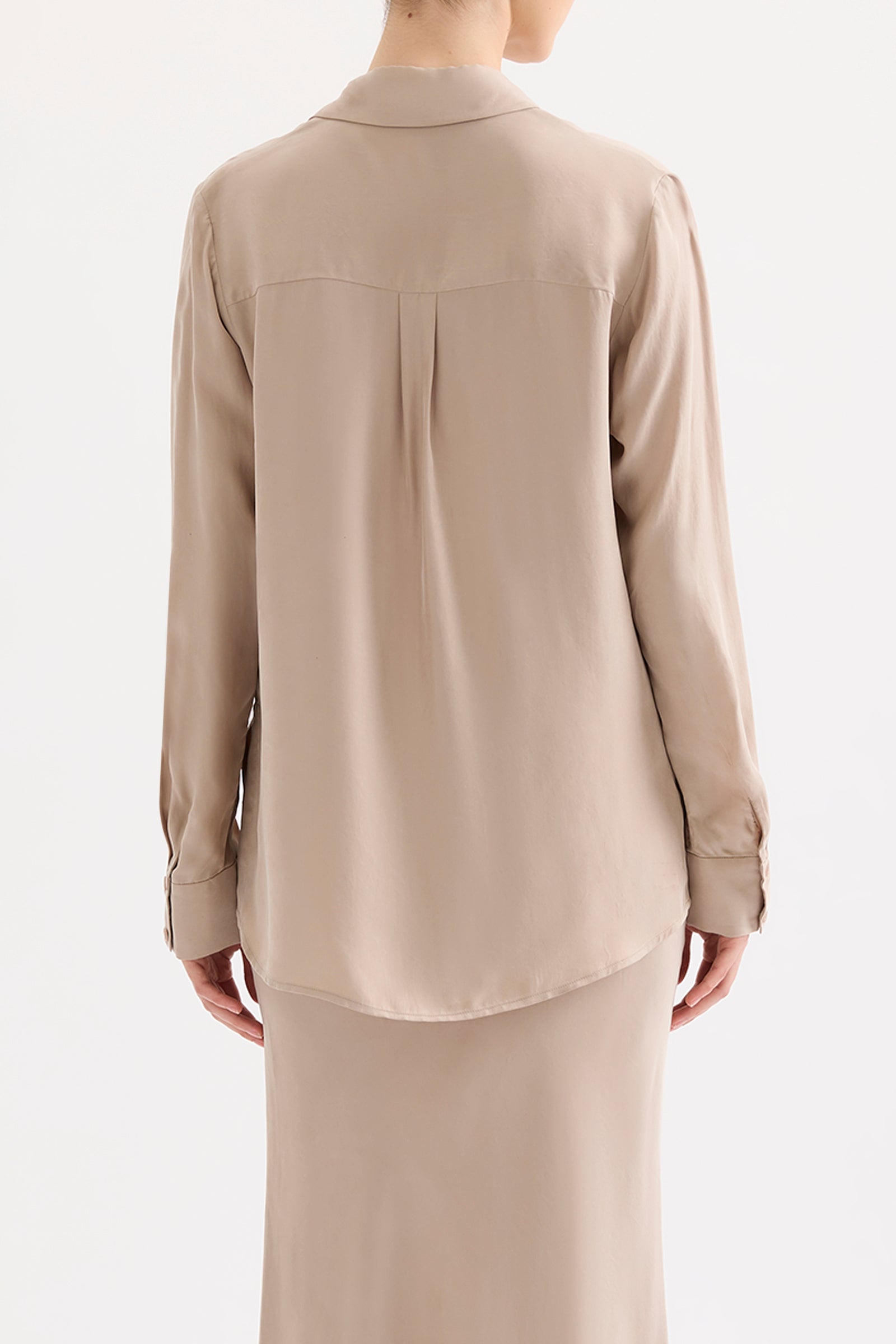 Nikkia Cupro Shirt Mink 