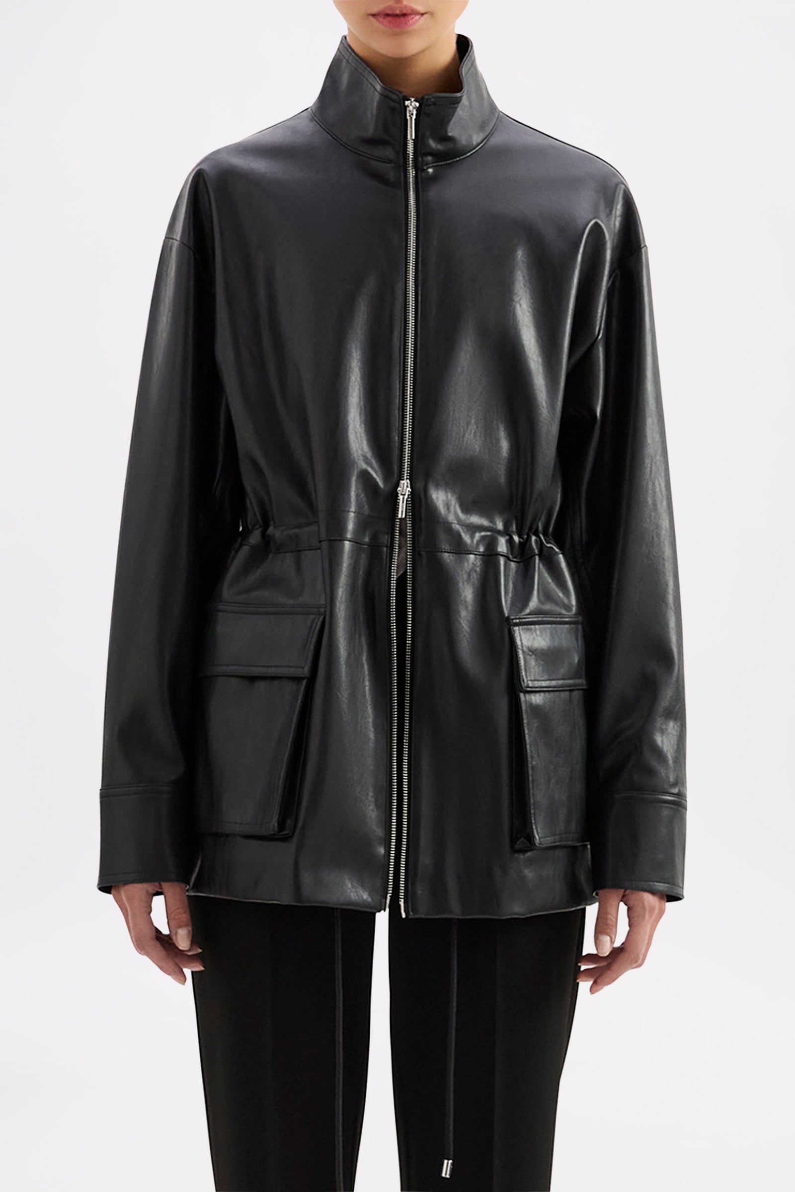 Maze Vegan Leather Jacket Black 