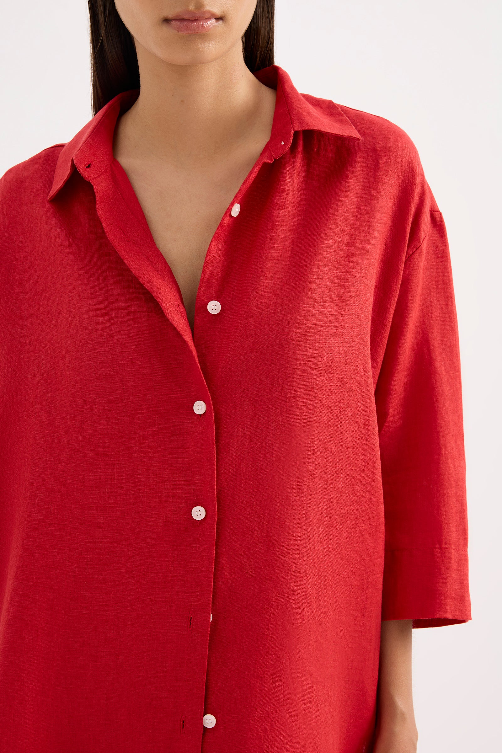 Lounge Linen Shirt & Crop Pant Set 