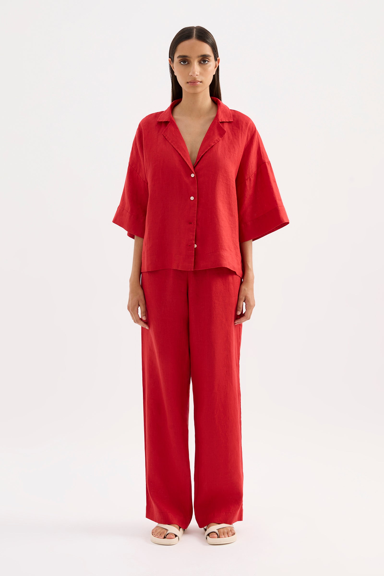 Lounge Linen Shirt & Pant Set 