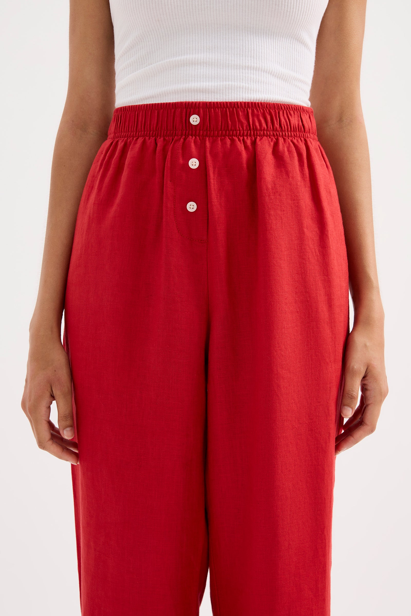 Lounge Linen Shirt & Crop Pant Set 