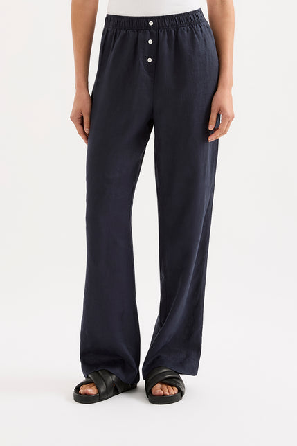 Lounge Linen Pant Ink 