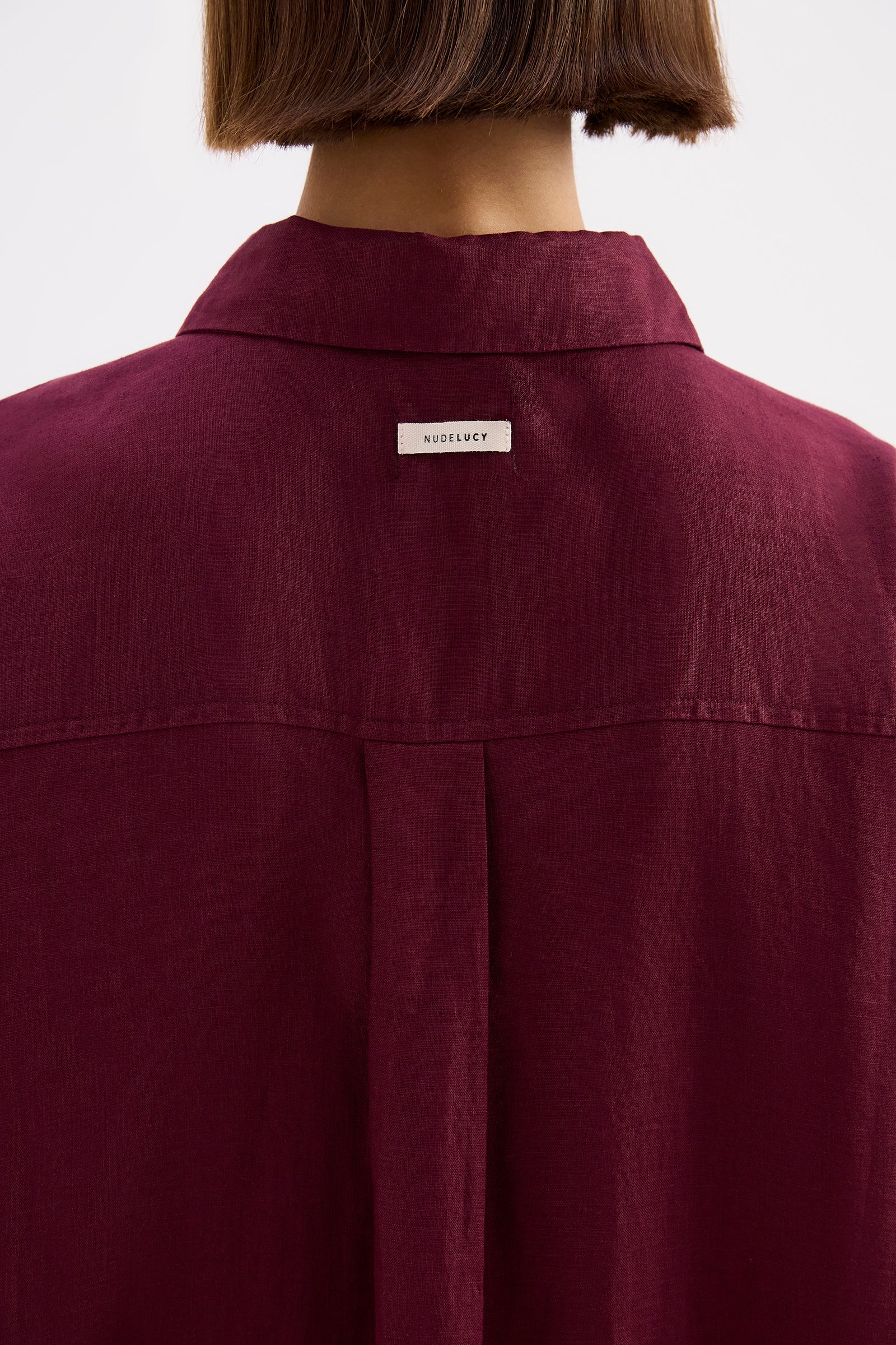 Lounge Linen Shirt Merlot 