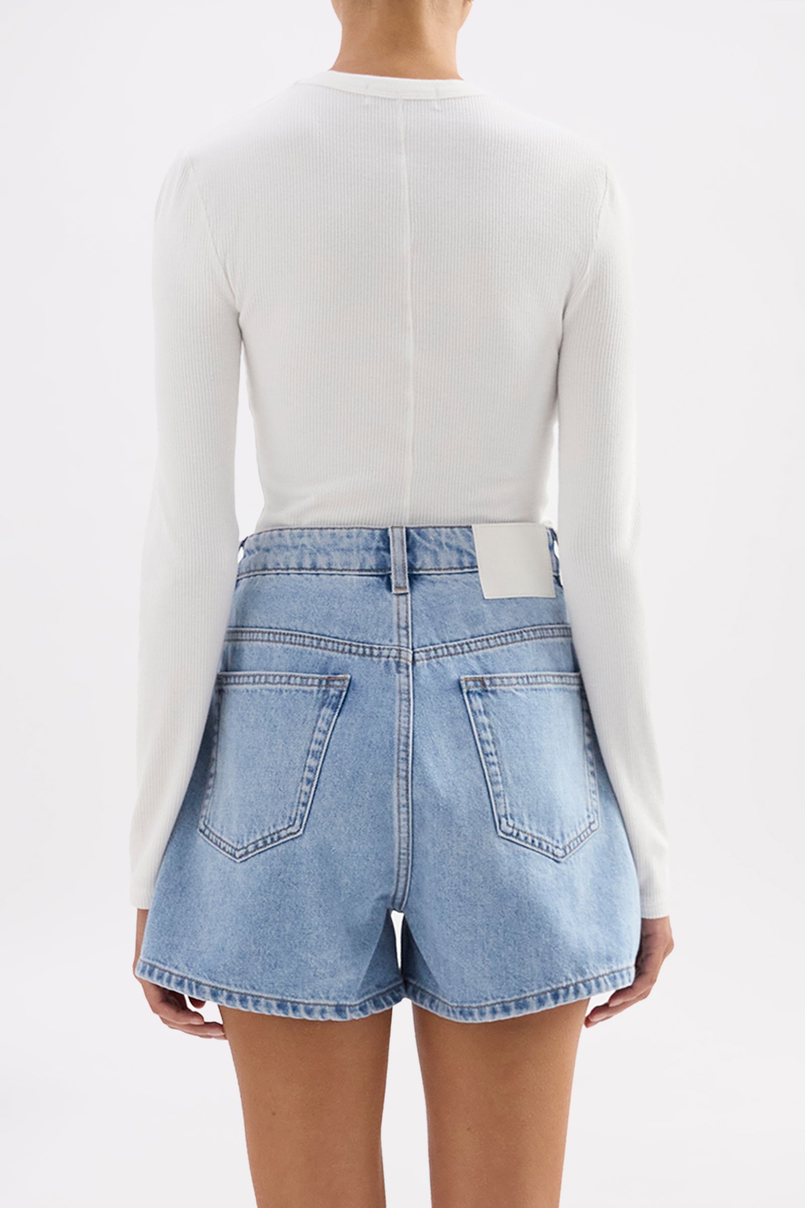 Organic Rib Ls Tee White 