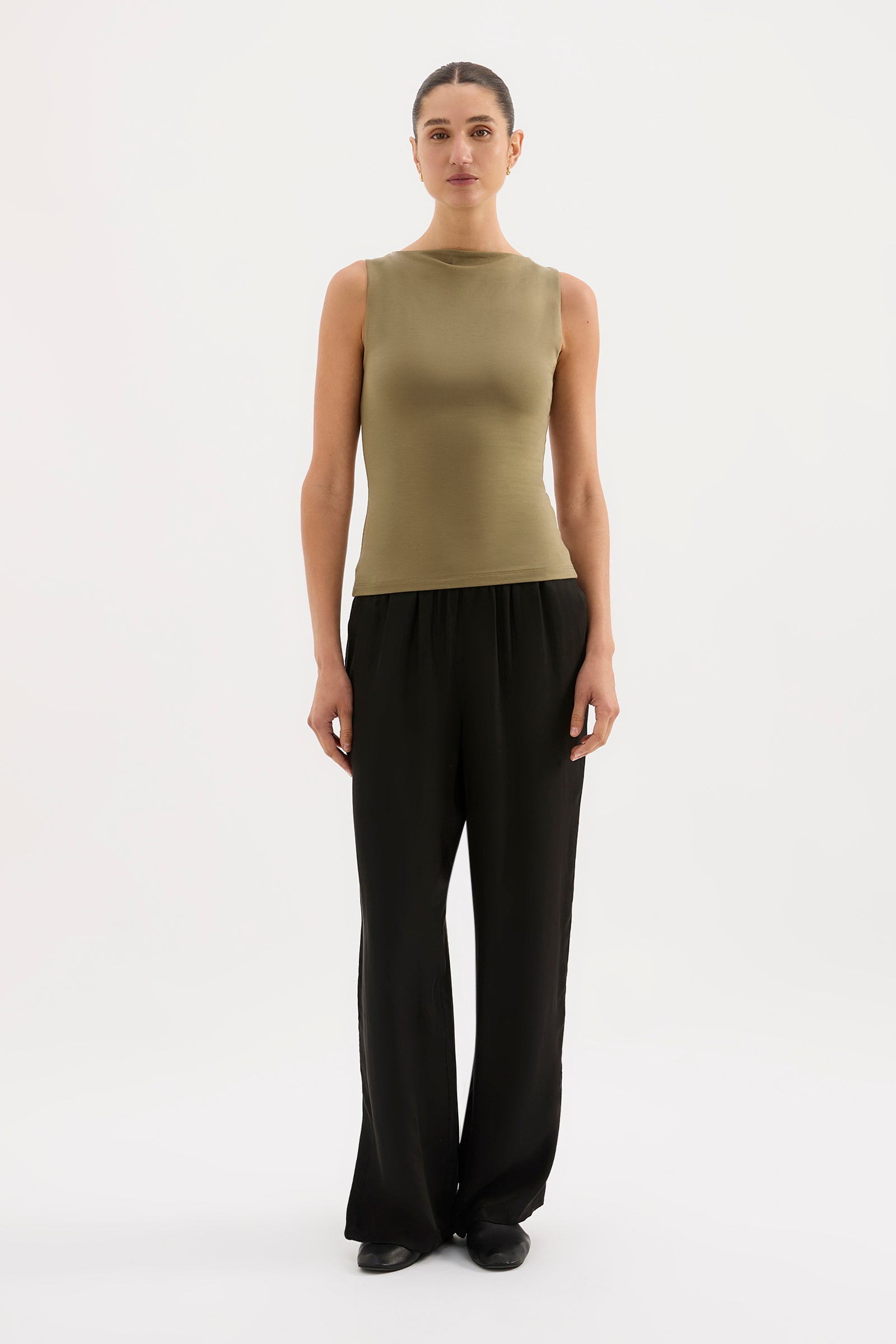 Lois Organic Tank Sage 