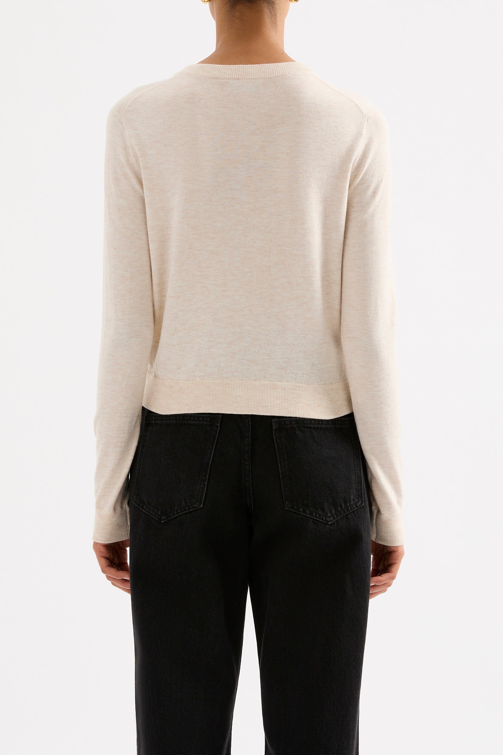 Rae Knit Cardigan Cream Marle 