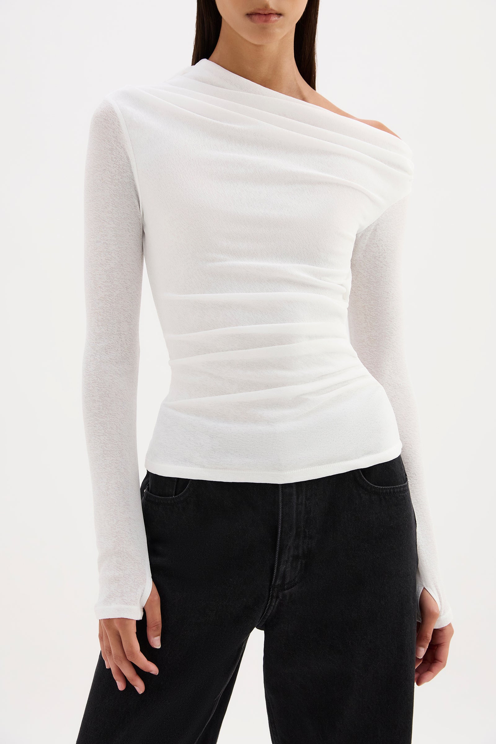 Rue Mesh Ls Top Salt 