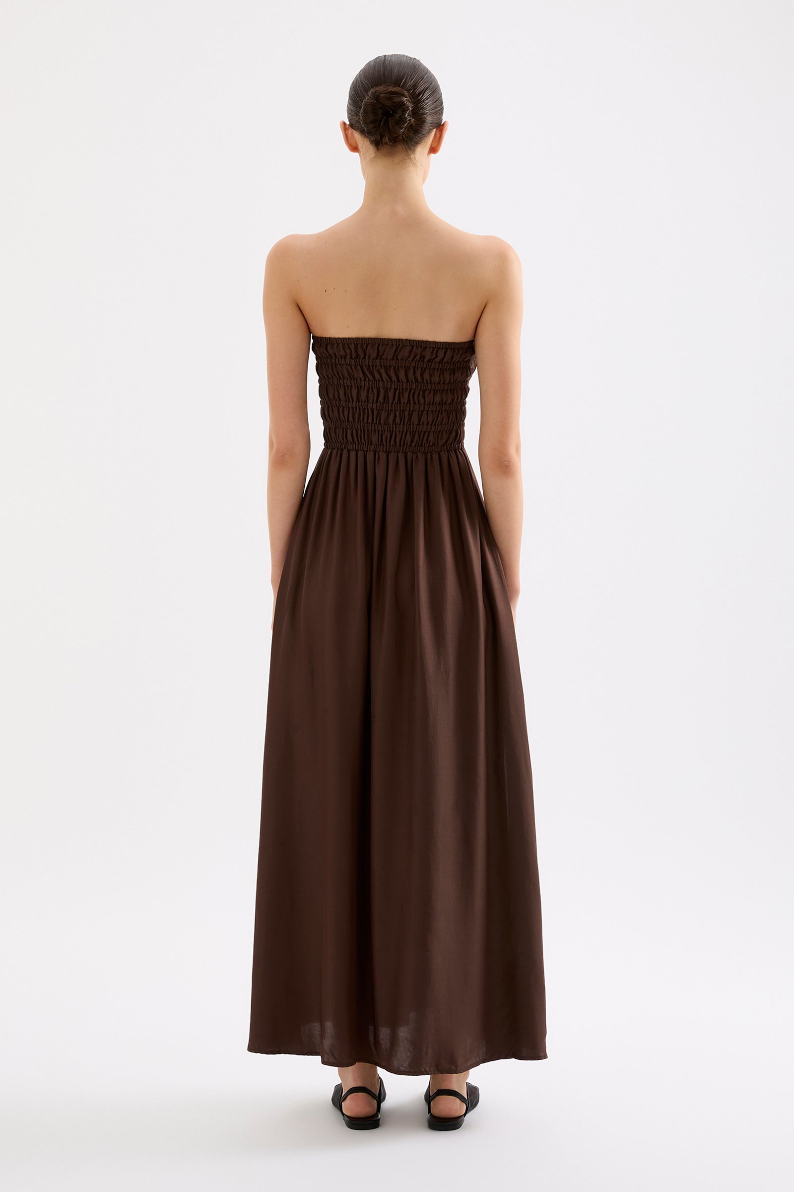 Zuri Tencel Maxi Dress Chocolate 