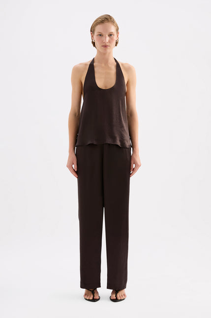 Ana Halter Top Dark Chocolate 