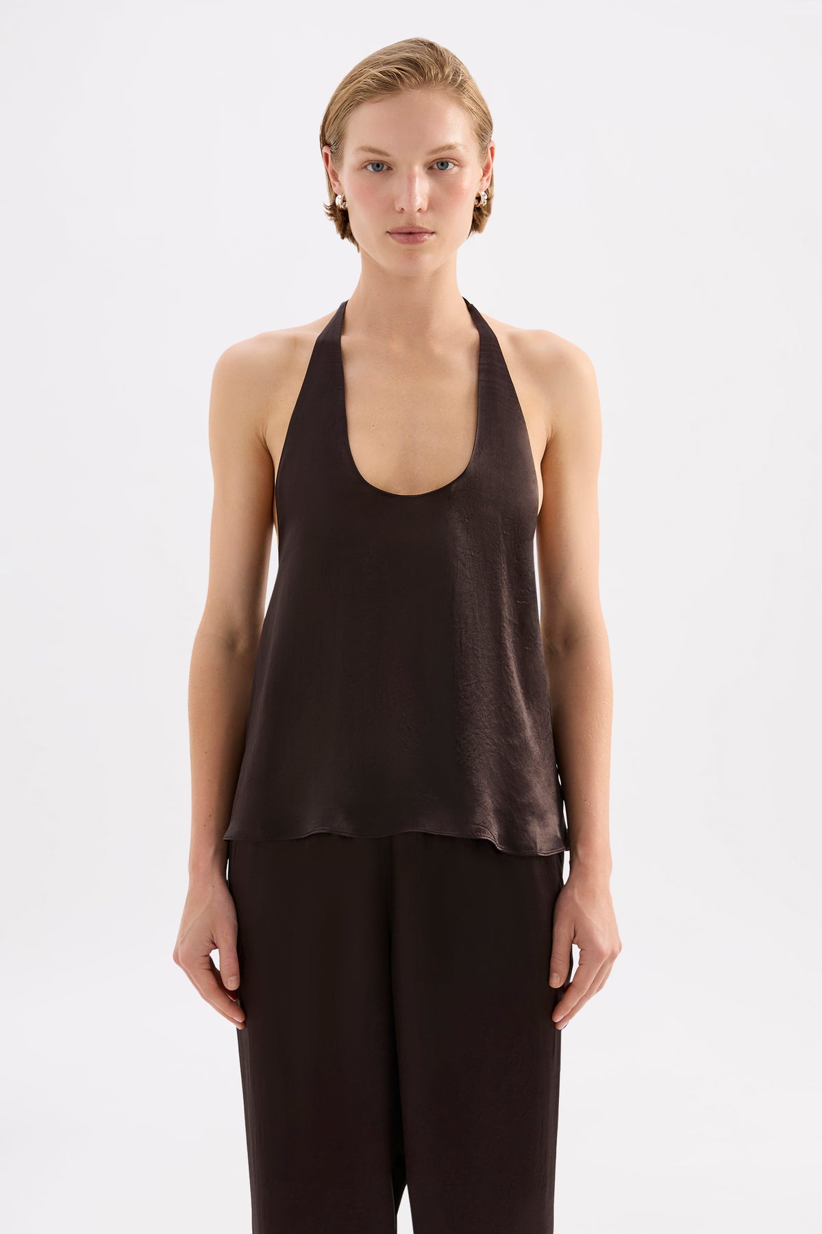 Ana Halter Top Dark Chocolate 
