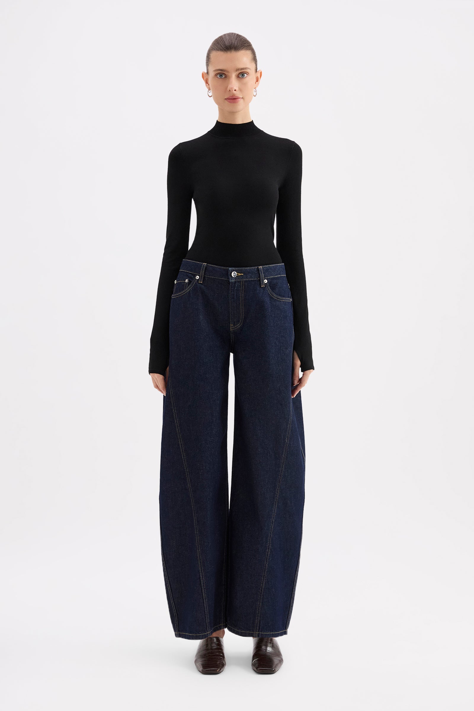 Silvie Wide Leg Jean Midnight 