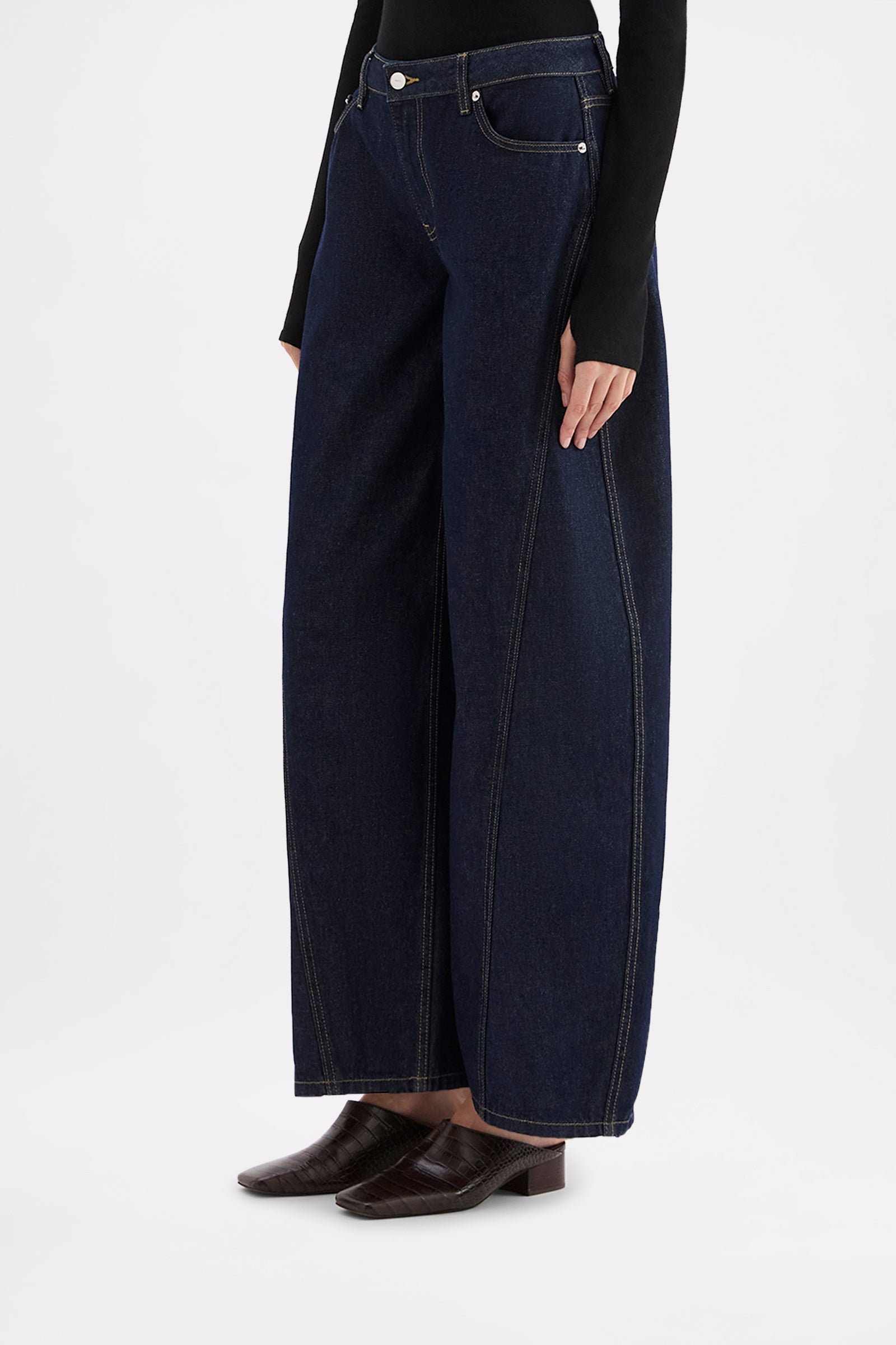 Silvie Wide Leg Jean Midnight 