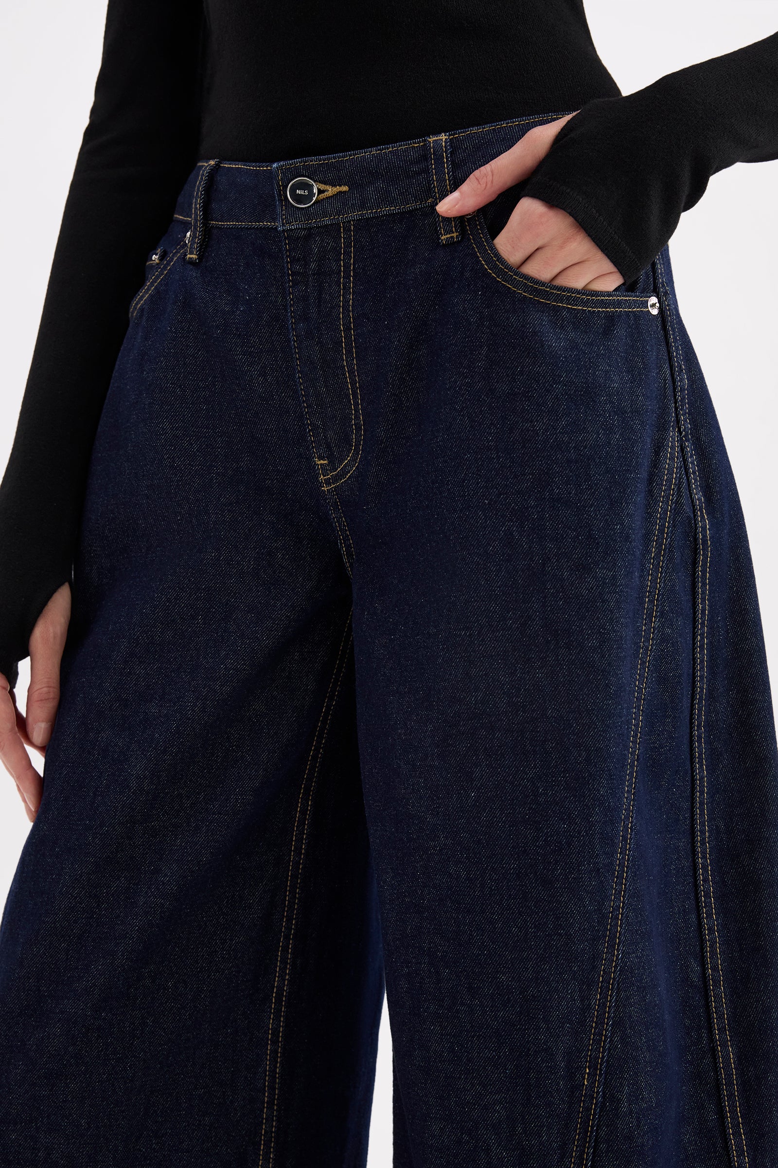 Silvie Wide Leg Jean Midnight 