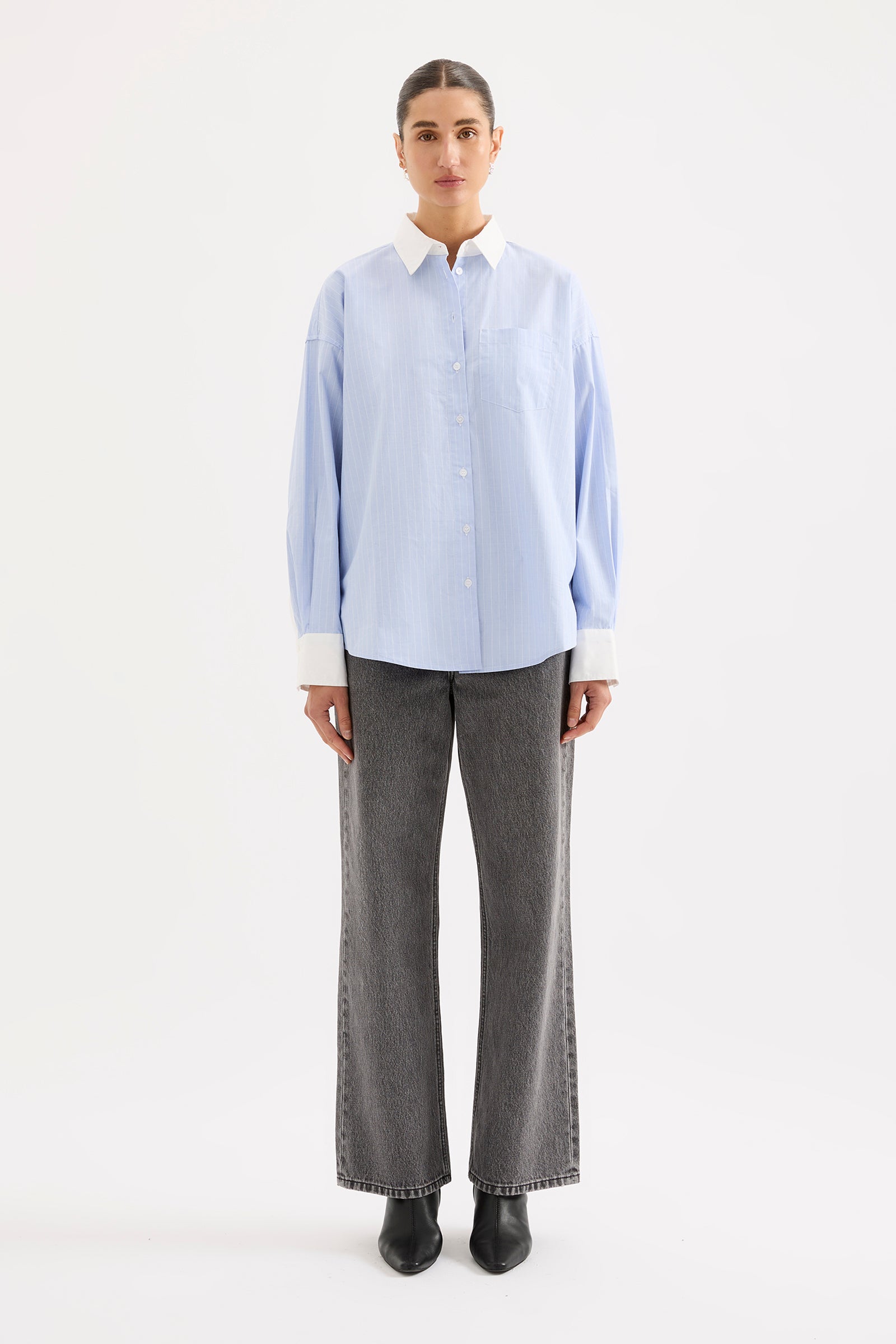 Yuri Shirt Chambray Stripe 