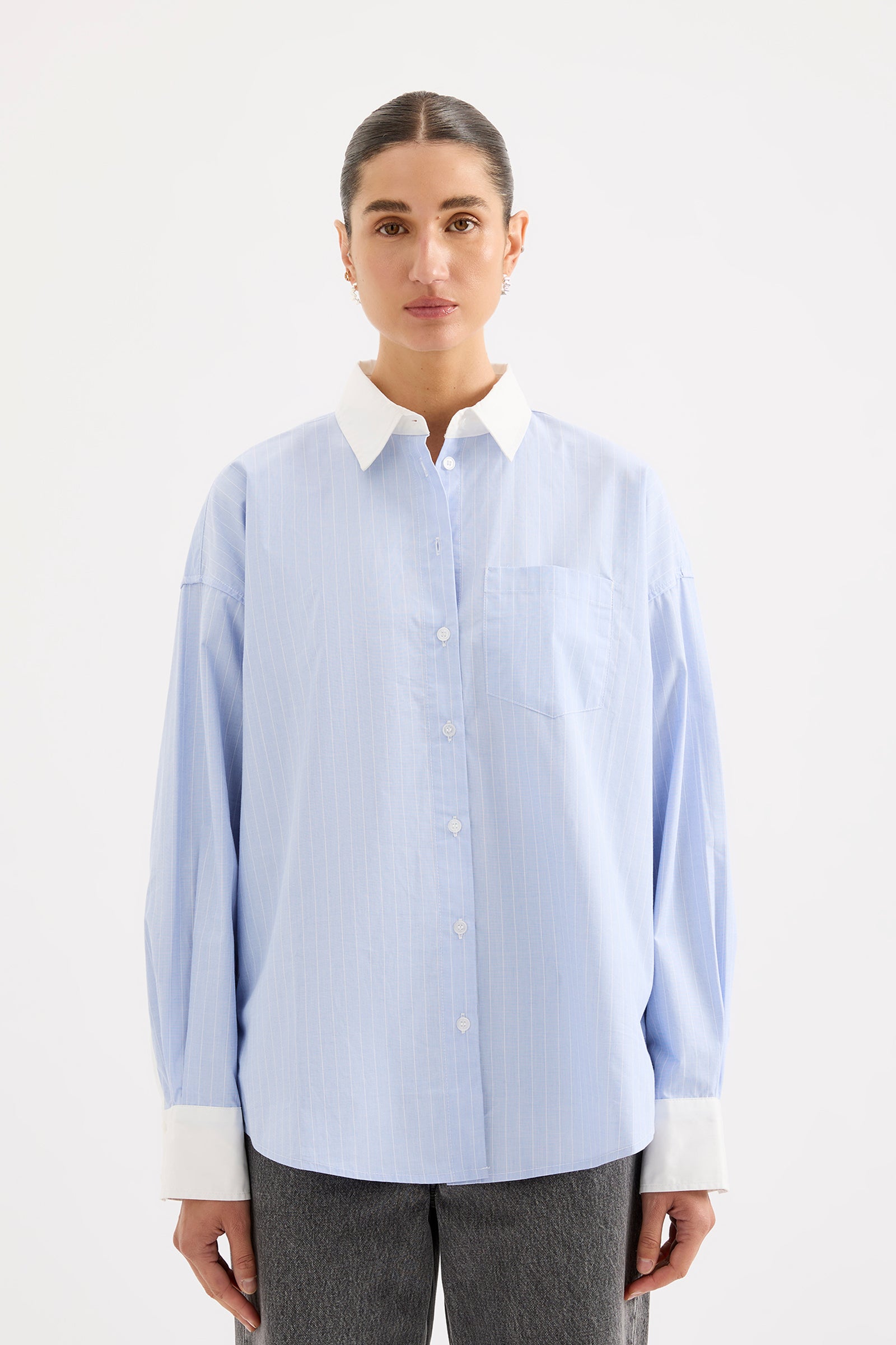 Yuri Shirt Chambray Stripe 