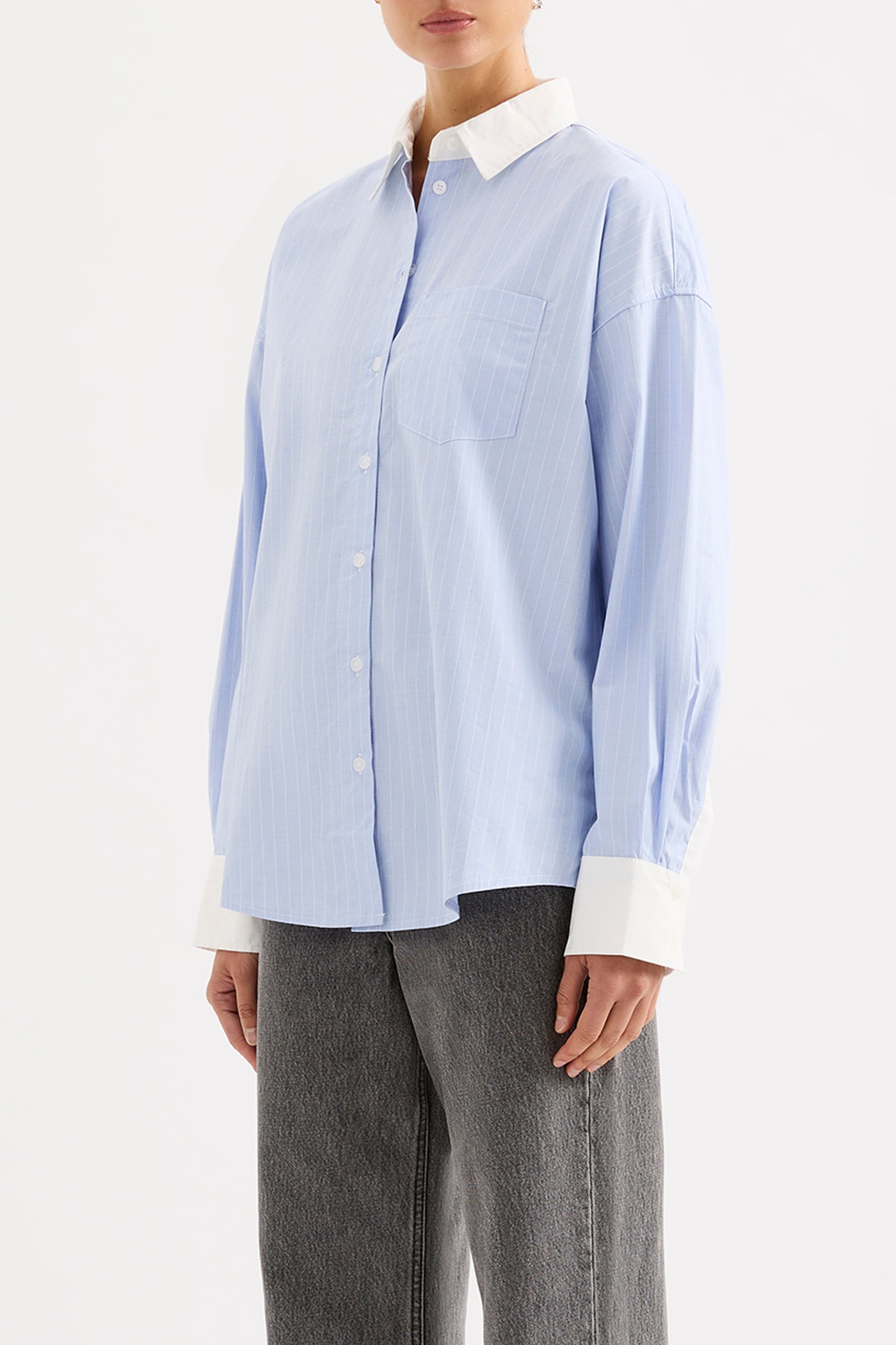 Yuri Shirt Chambray Stripe 