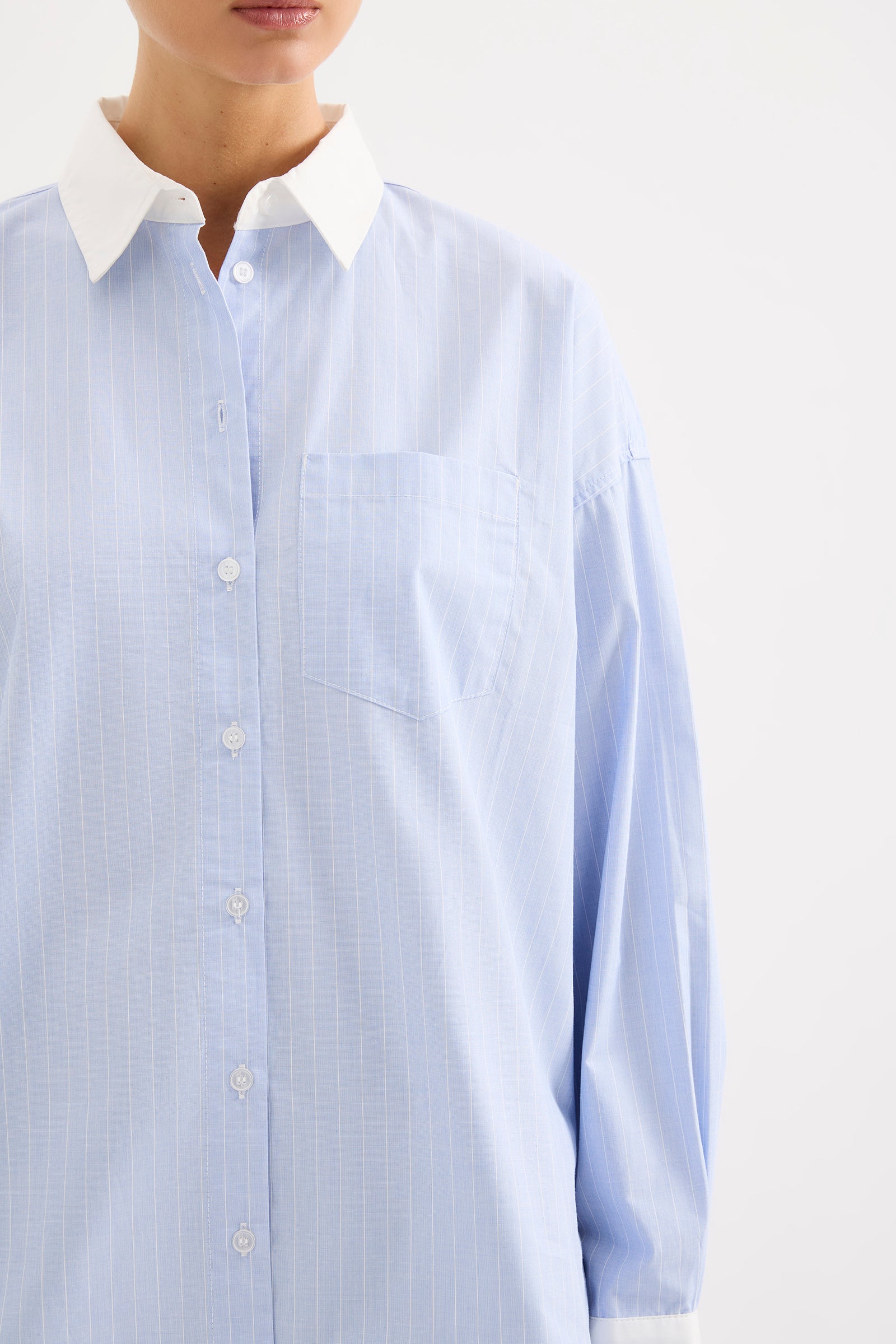Yuri Shirt Chambray Stripe 