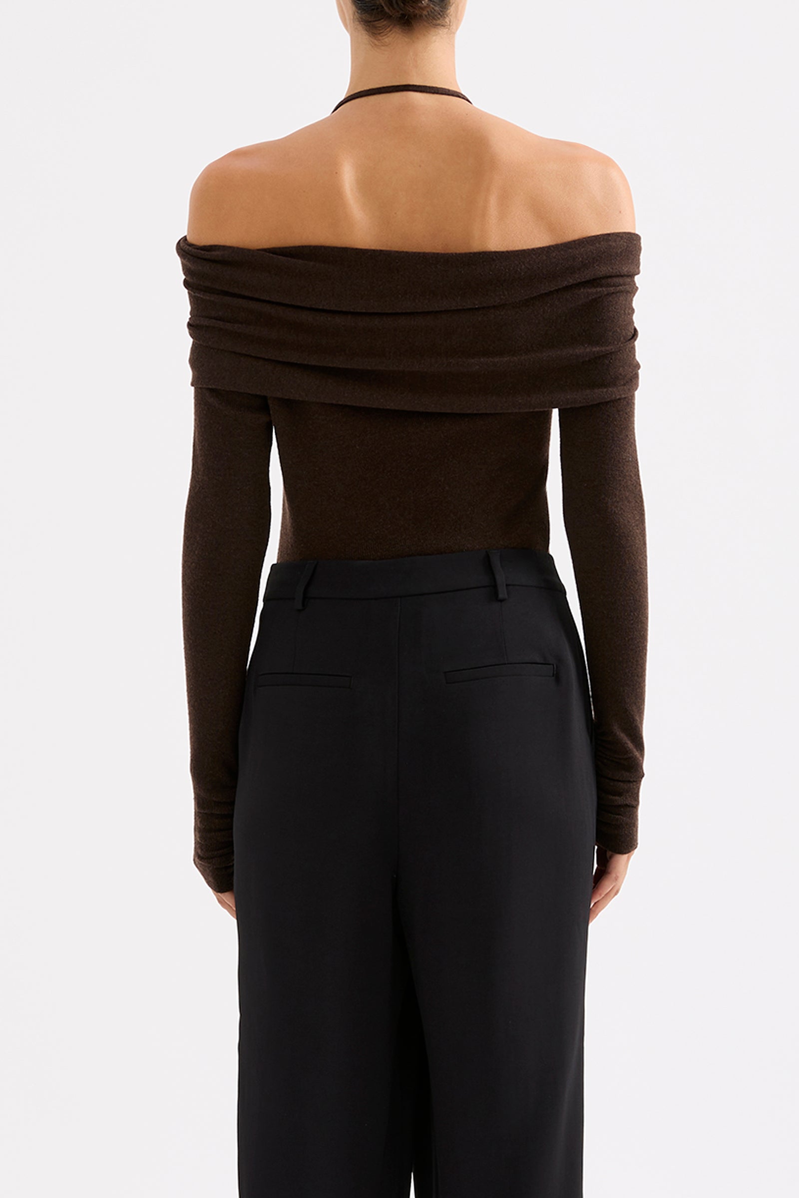 Serine Off Shoulder Knit Raisin 