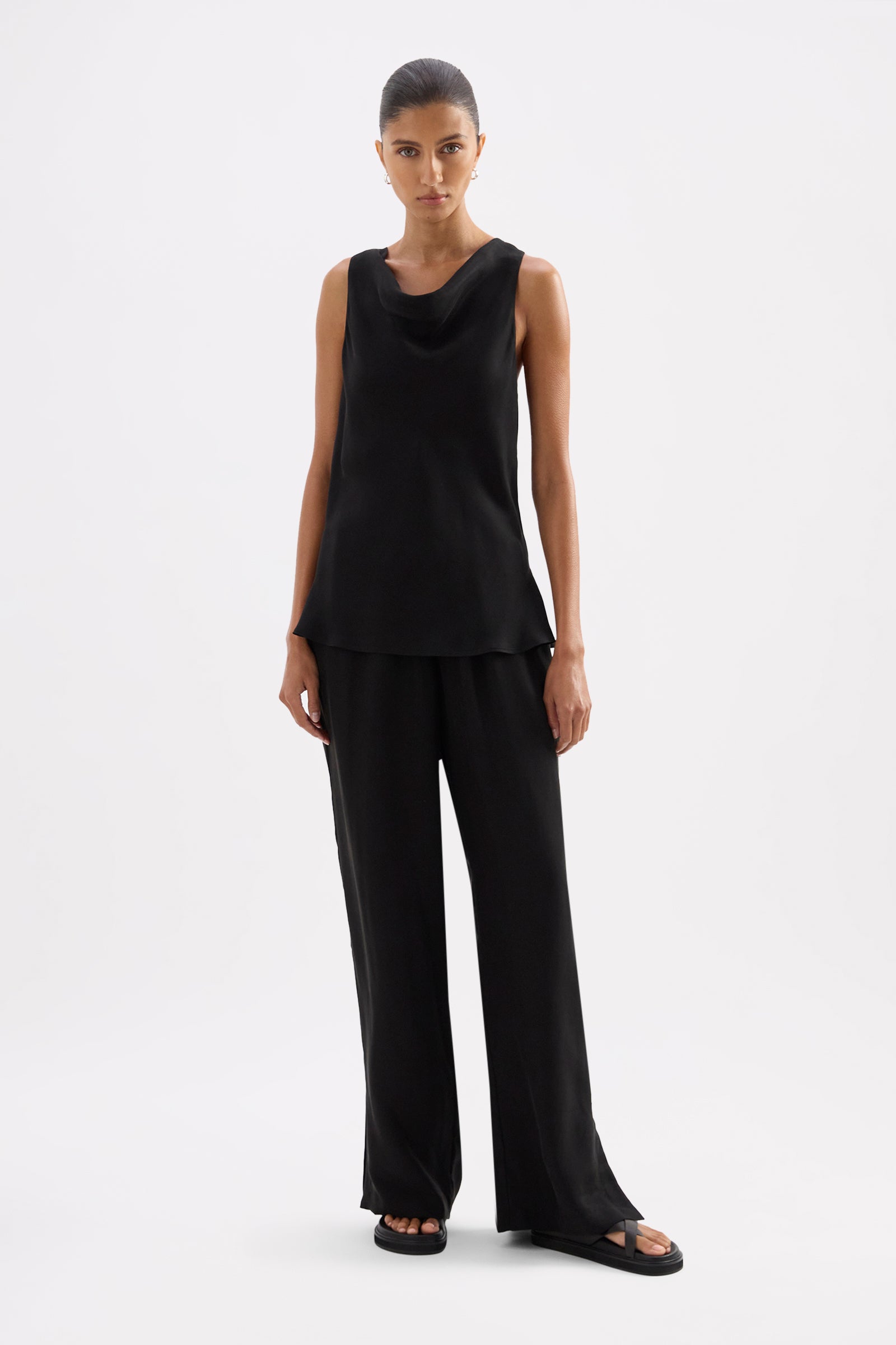 Dara Cupro Top Black 