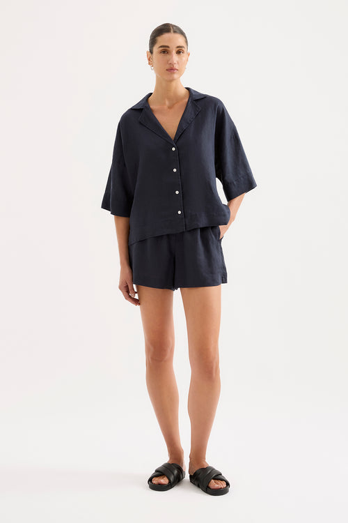 LOUNGE LINEN SHIRT