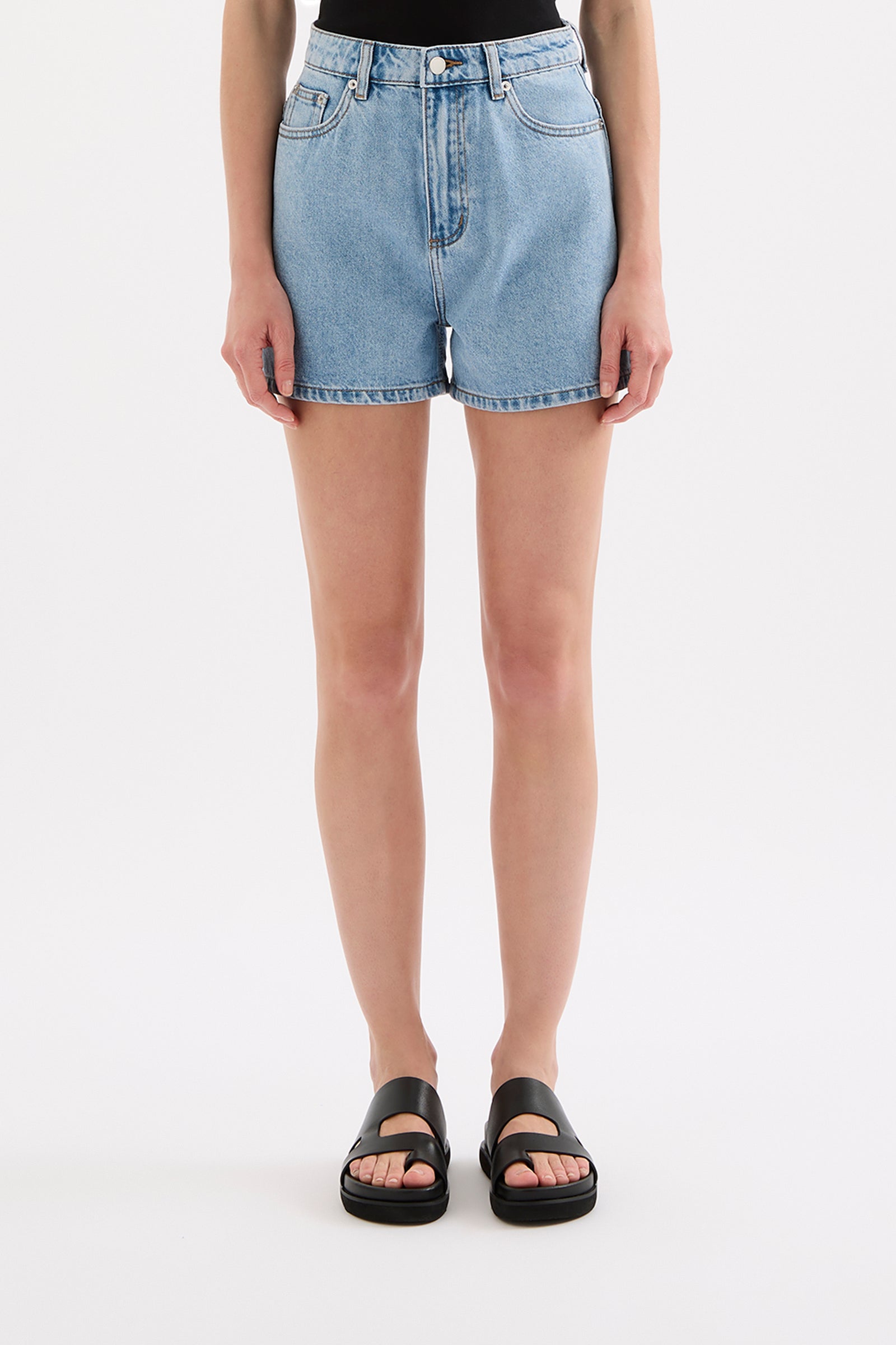 Organic Mom Short Soft Blue 