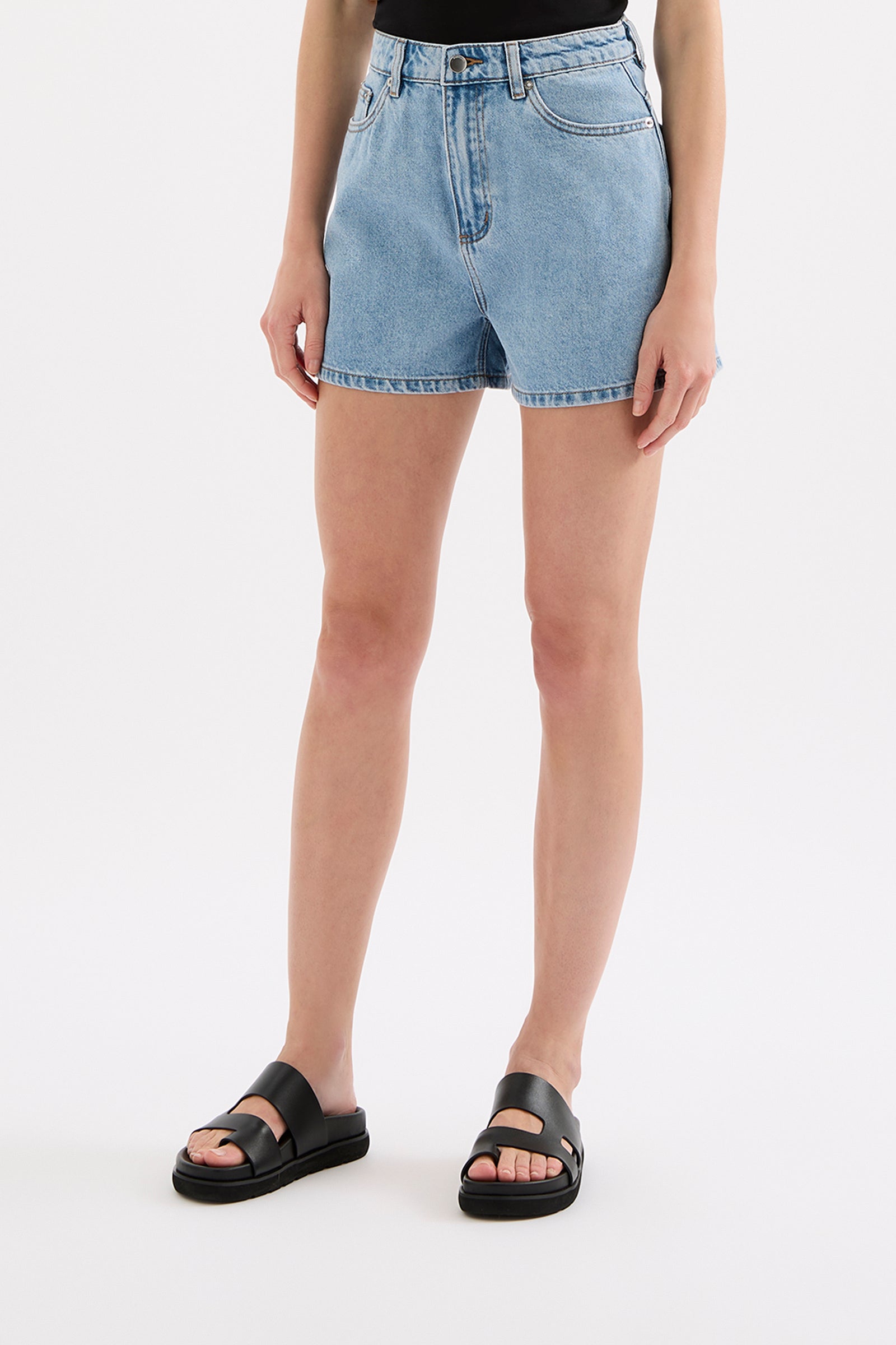 Organic Mom Short Soft Blue 