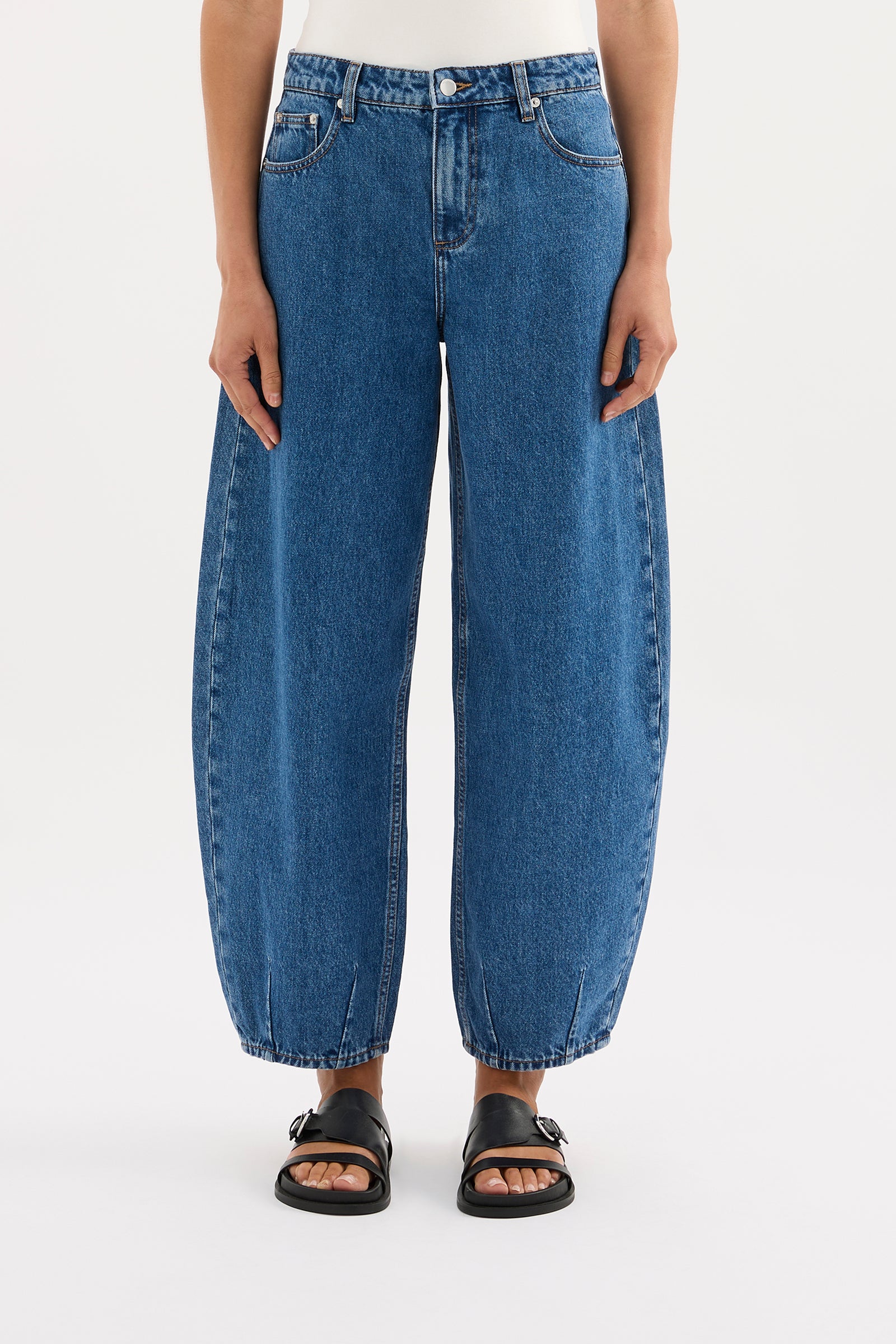 Organic Barrel Jean Royal Blue 