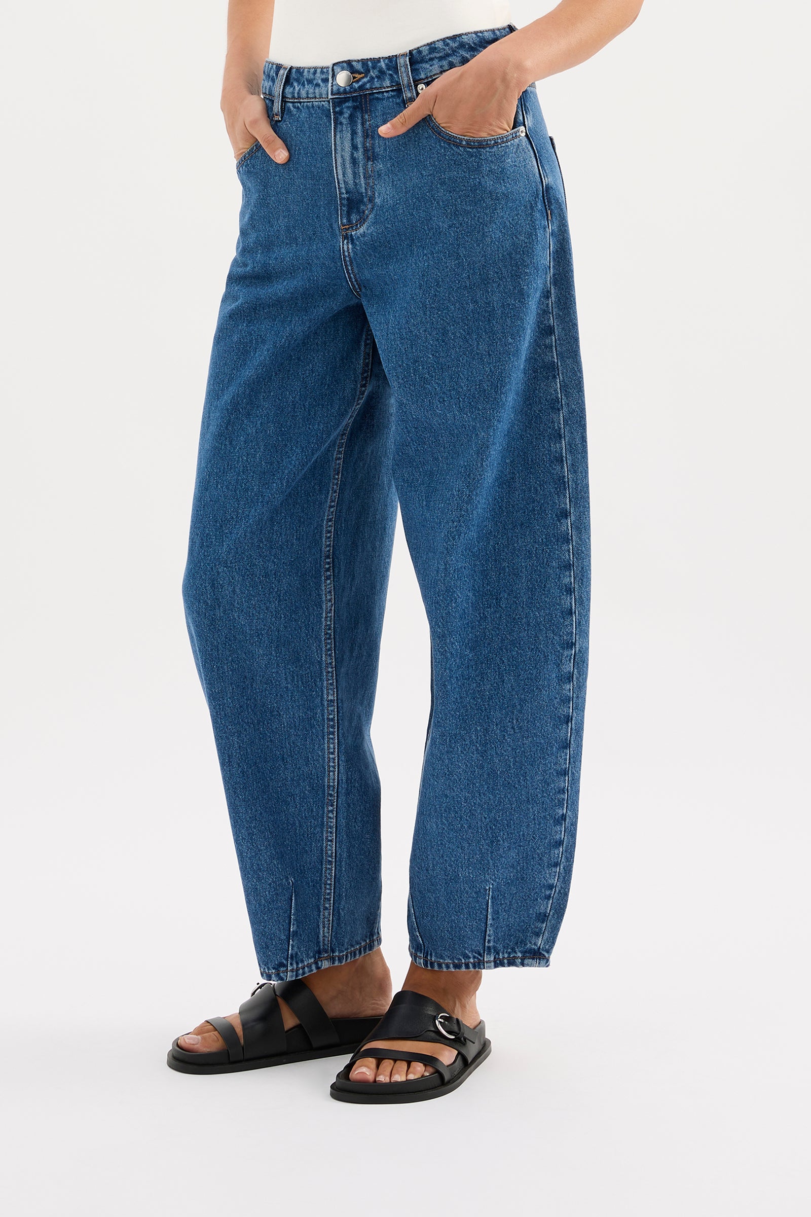 Organic Barrel Jean Royal Blue 