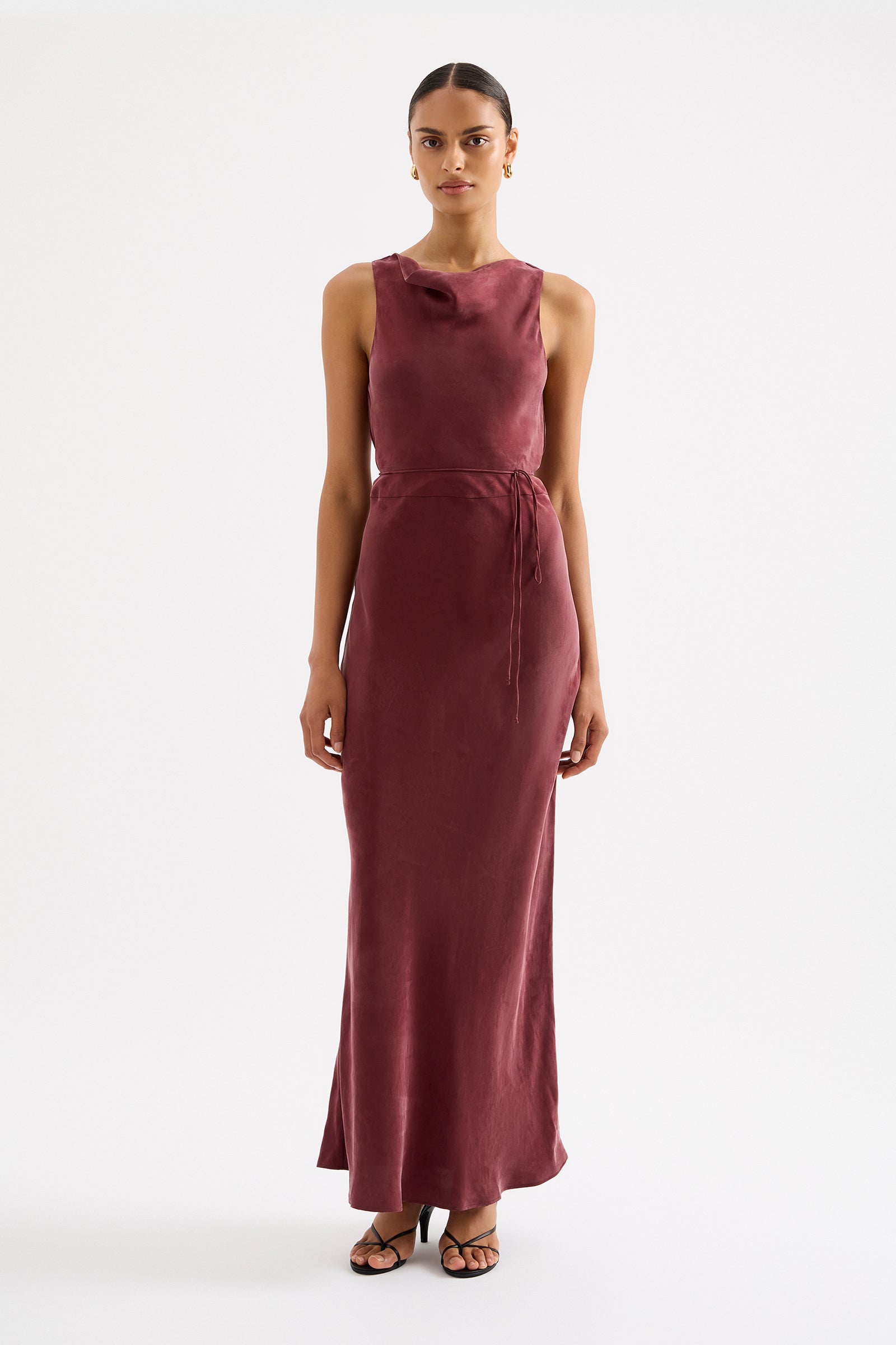 Devin Tencel Maxi Dress Plum 