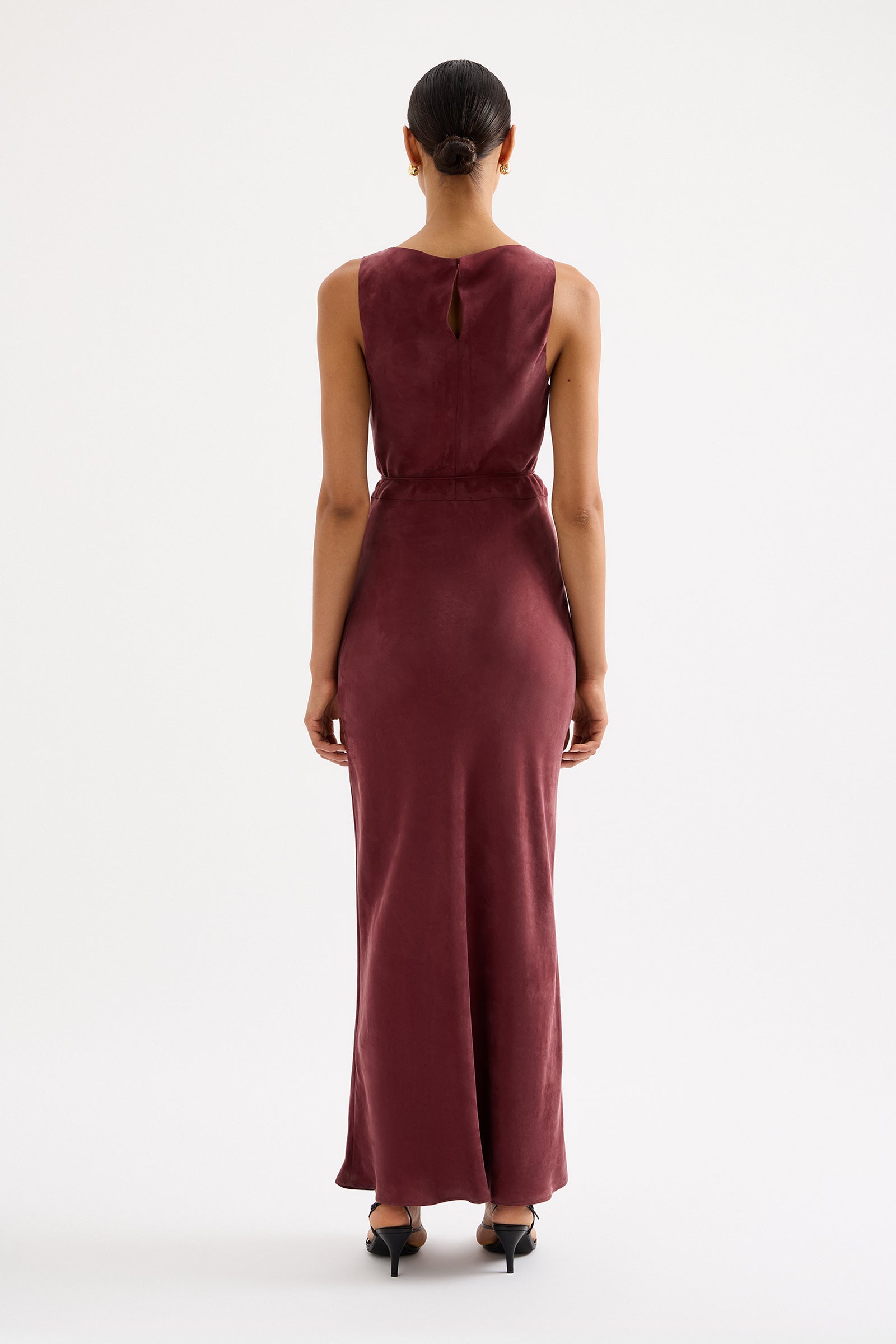 Devin Tencel Maxi Dress Plum 