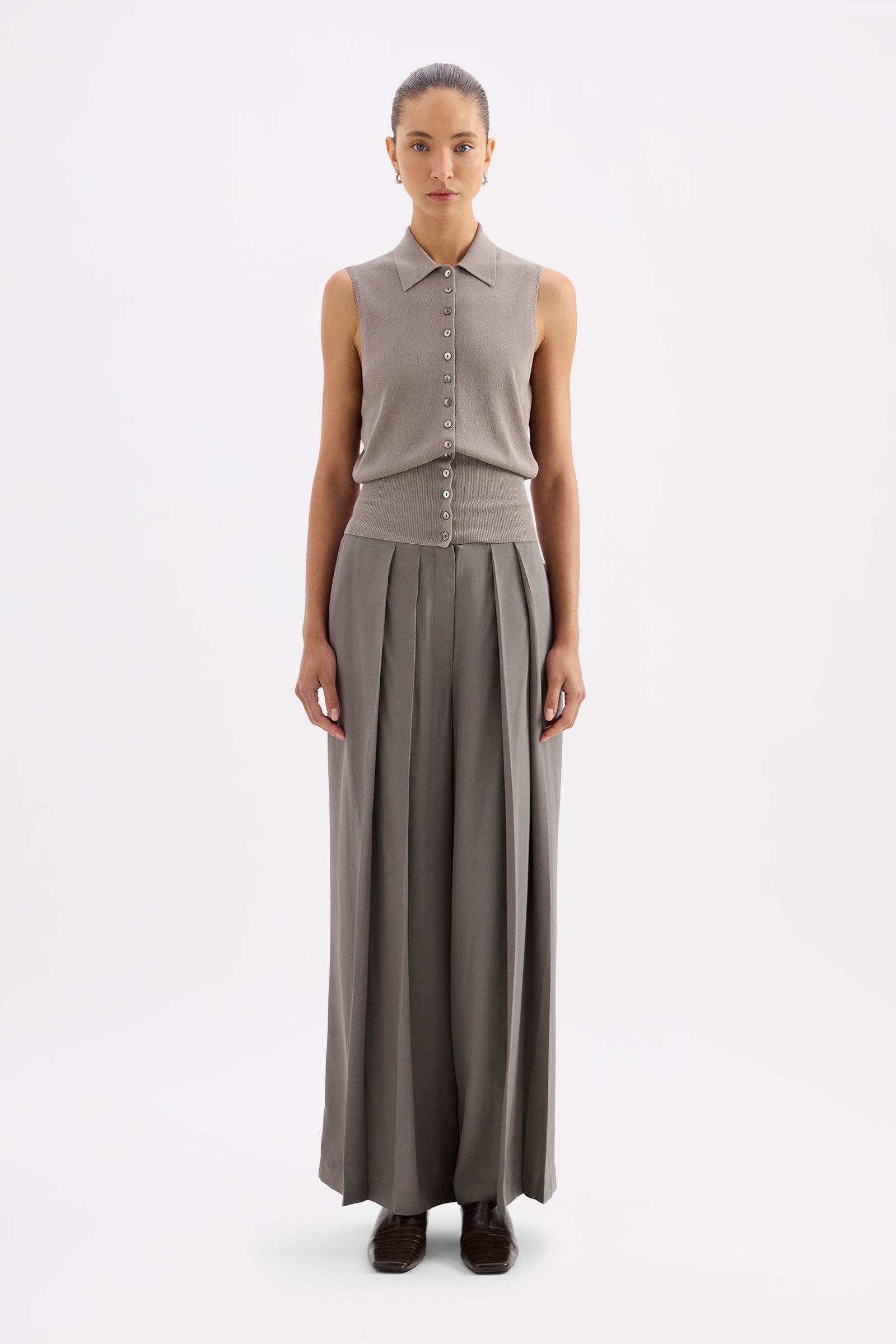 Danube Metallic Knit Vest Comet 