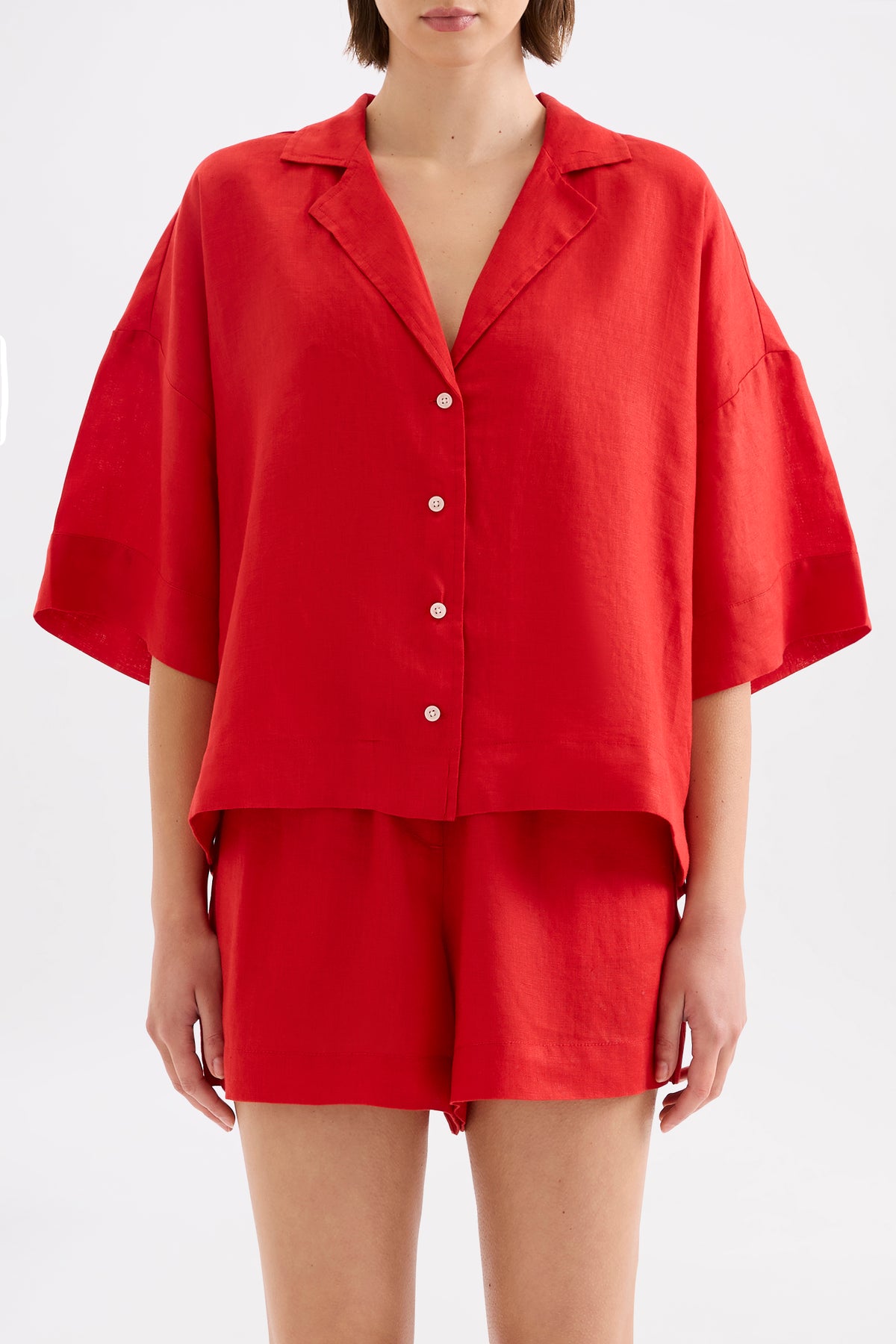 Lounge Linen Shirt Poppy 