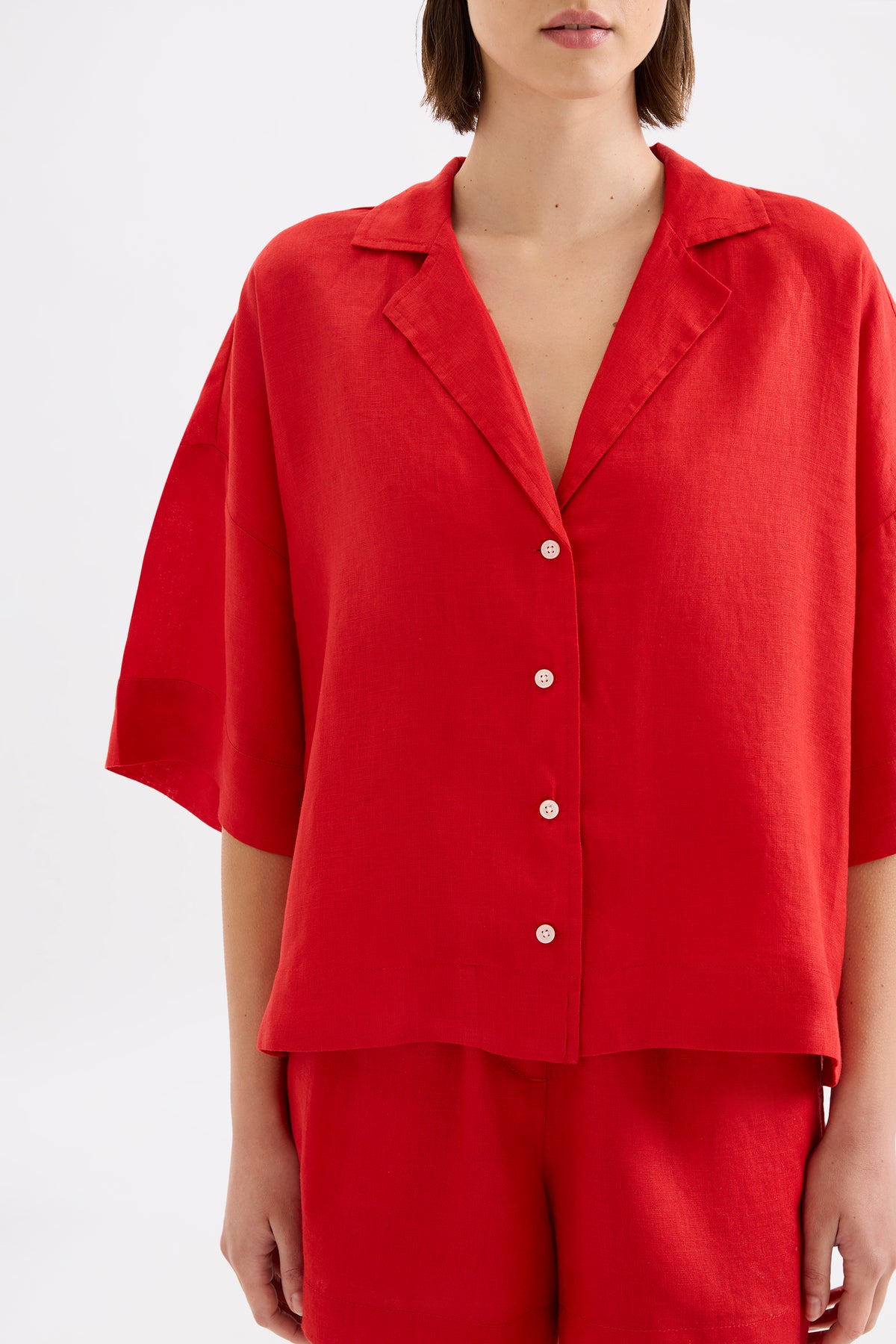 Lounge Linen Shirt Poppy 