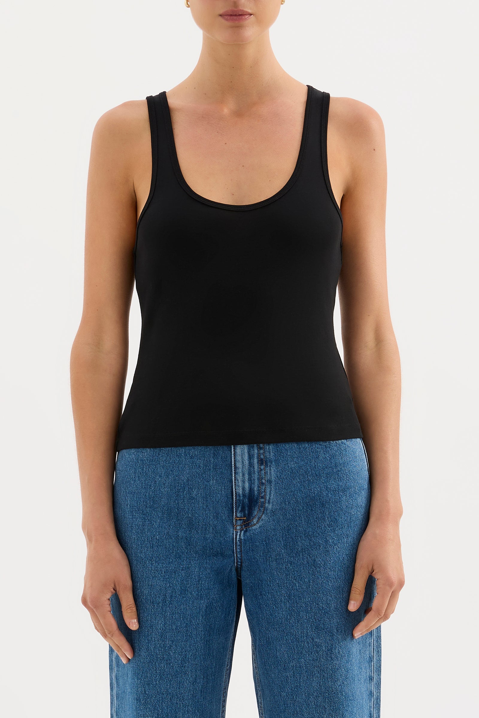 Organic 90s Singlet Black 