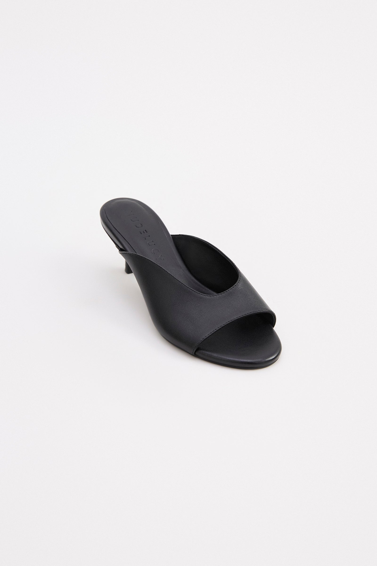 Elodie Heeled Mule Black 