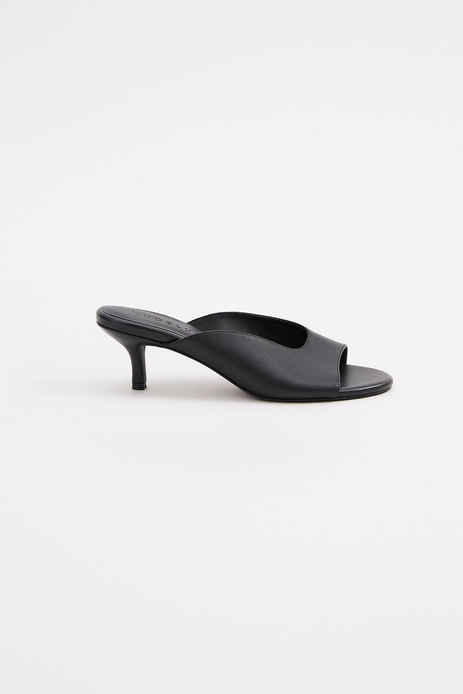 Elodie Heeled Mule Black 
